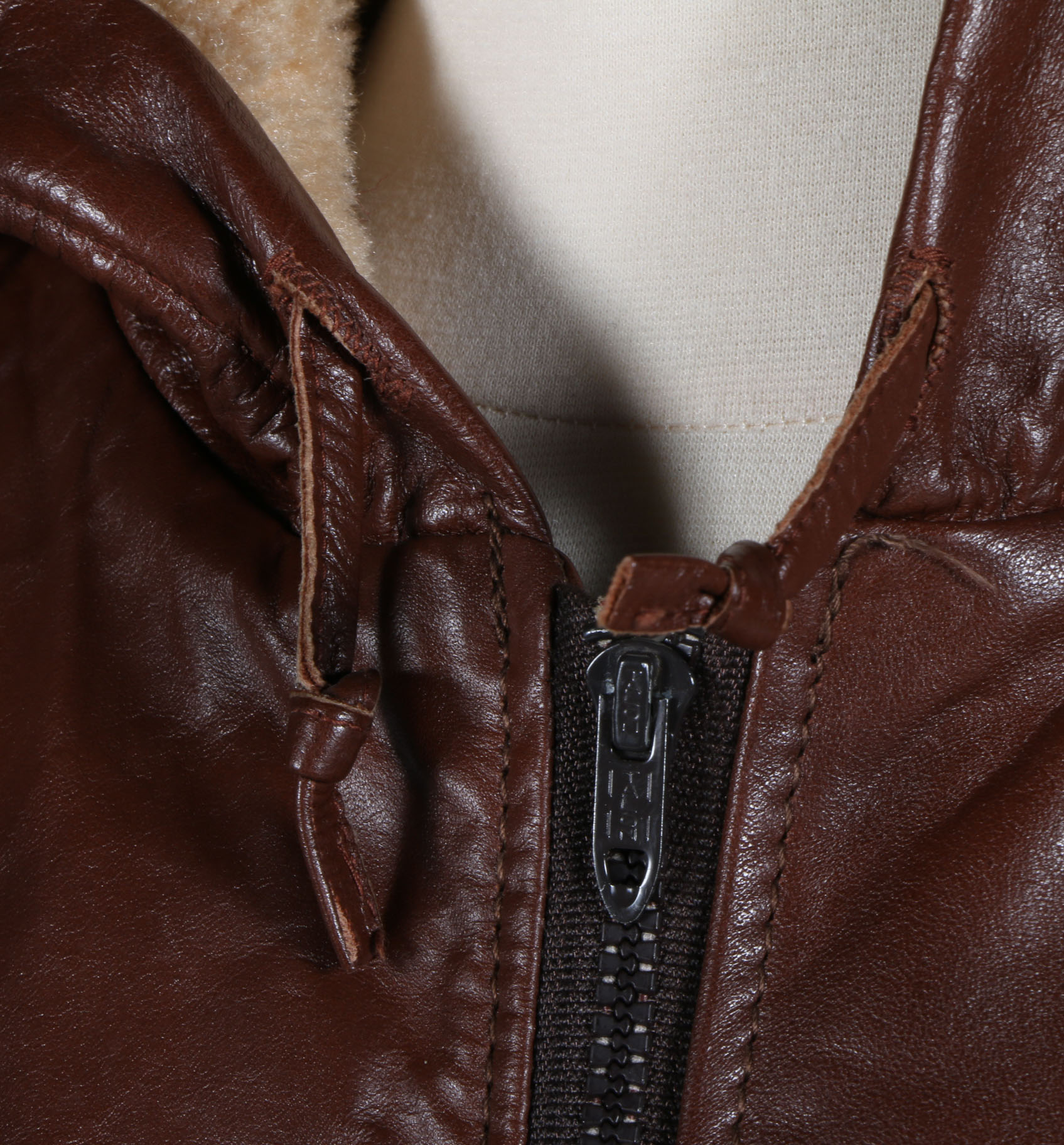 Men's Faux Leather Hooded Bomber Jacket