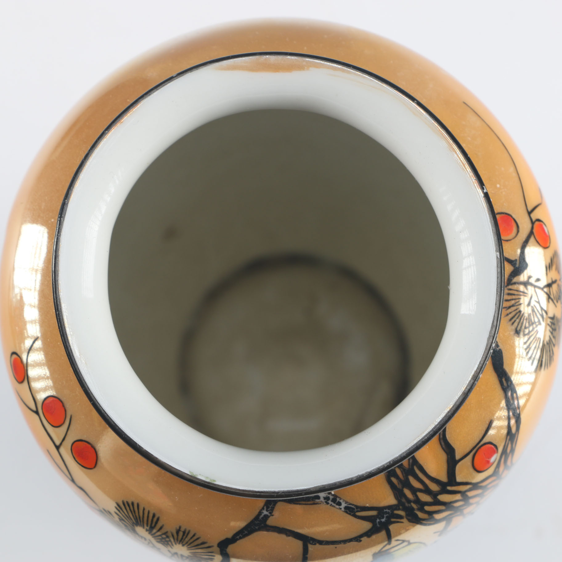 Vintage Seiei & Co. Japan Lusterware Vase and Porcelain Geisha Doll