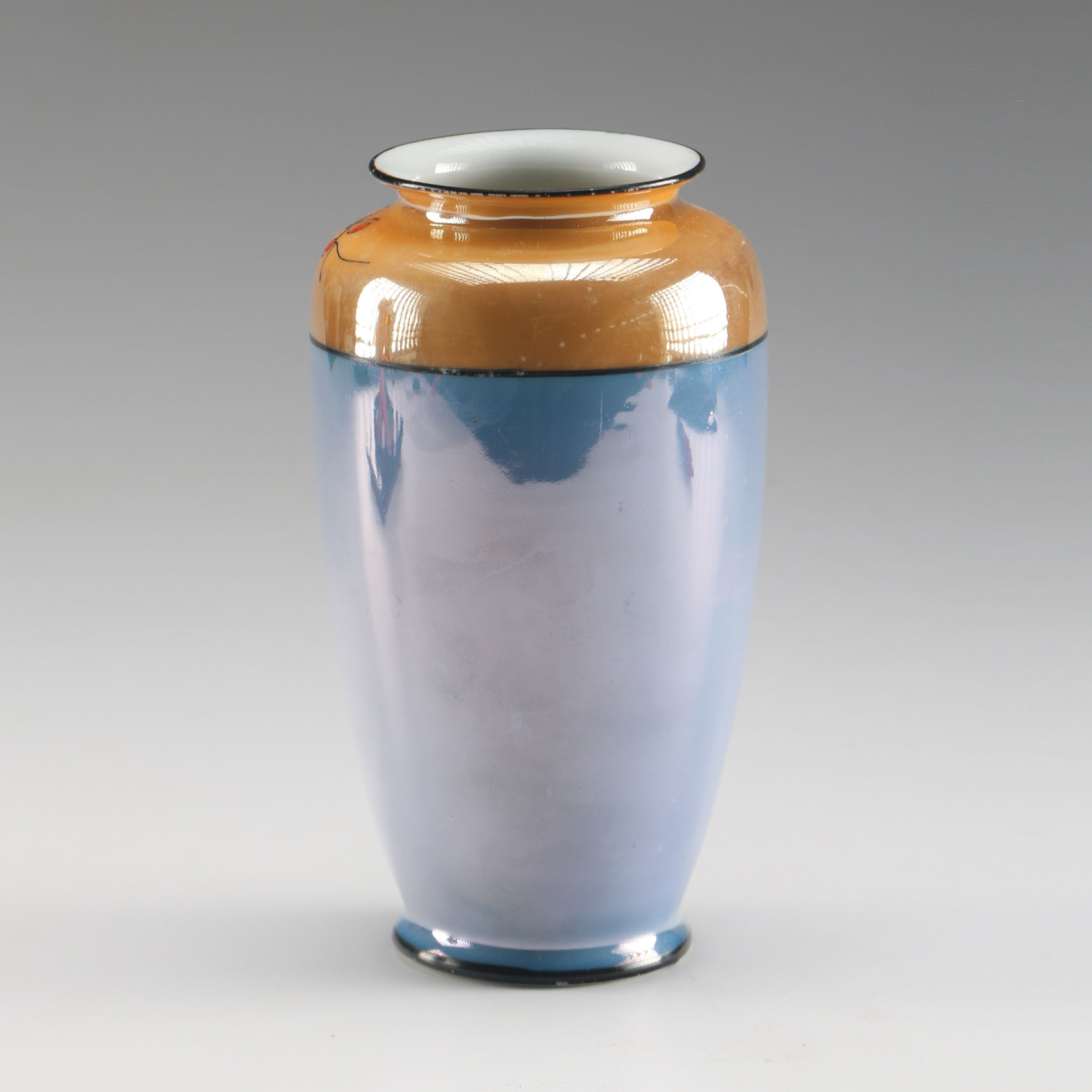 Vintage Seiei & Co. Japan Lusterware Vase and Porcelain Geisha Doll