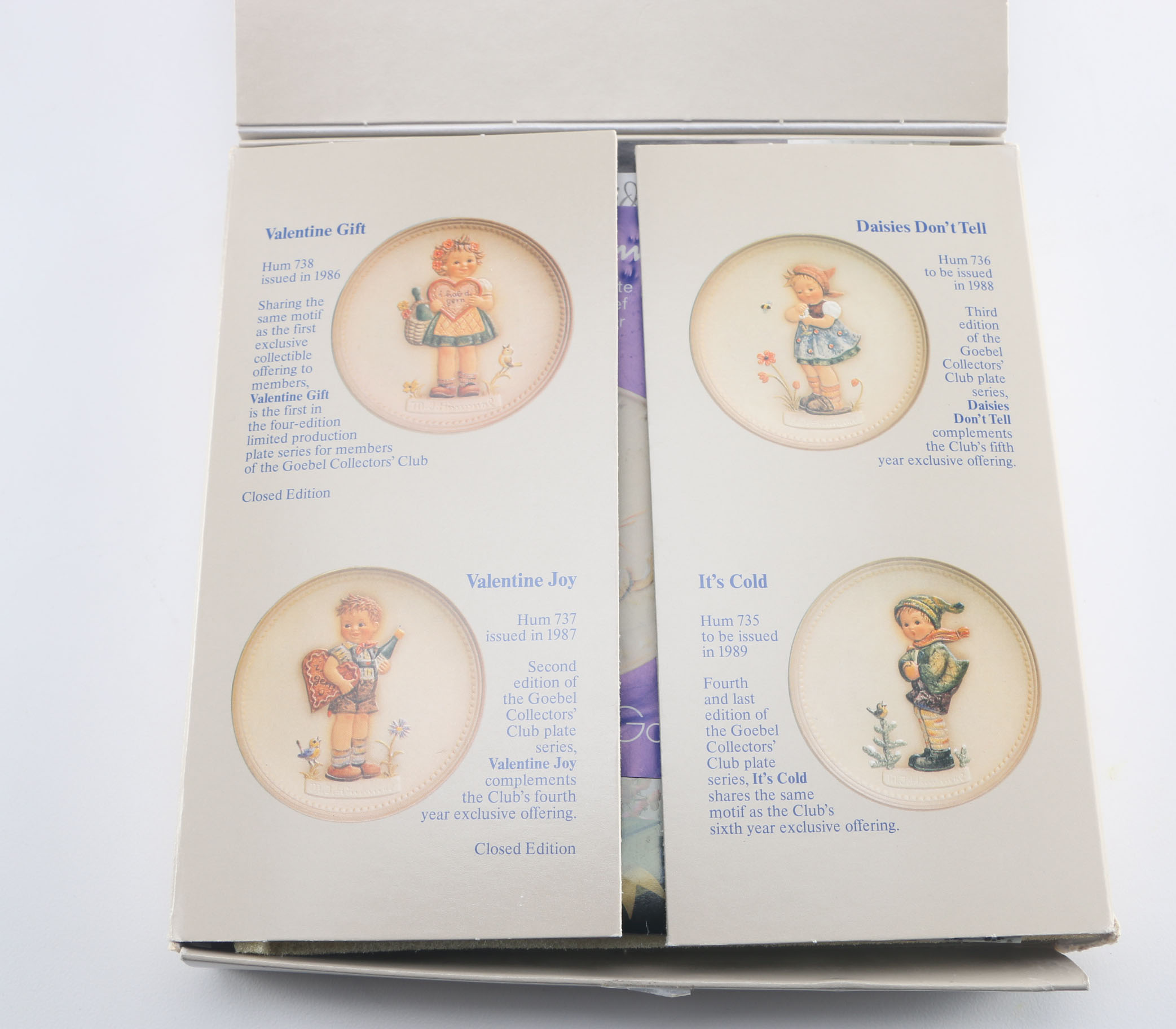 Two Goebel Collector's Club Plates 1987 and 1989