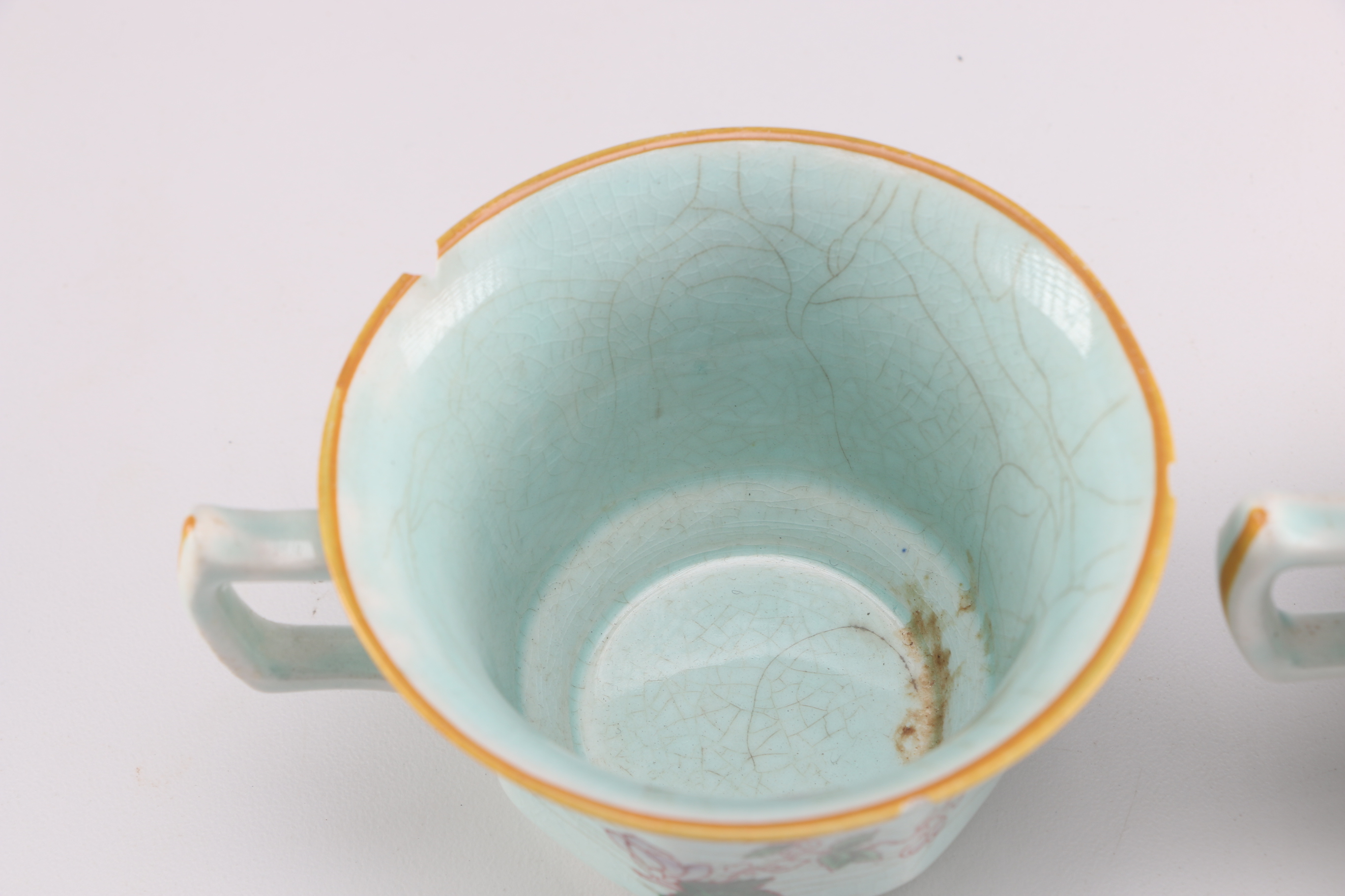 Antique Adams Calyx Ware Green Tea Cups