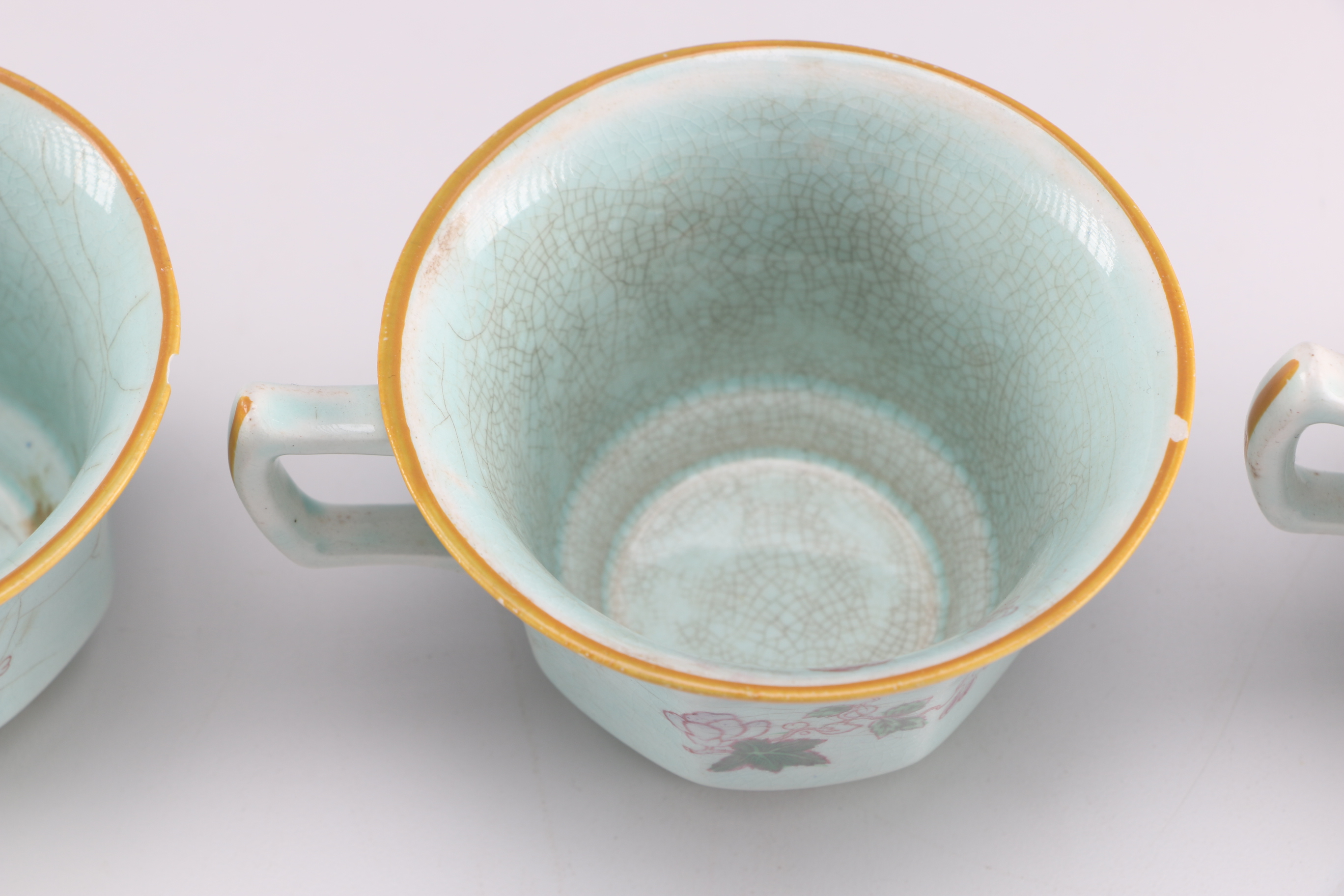 Antique Adams Calyx Ware Green Tea Cups