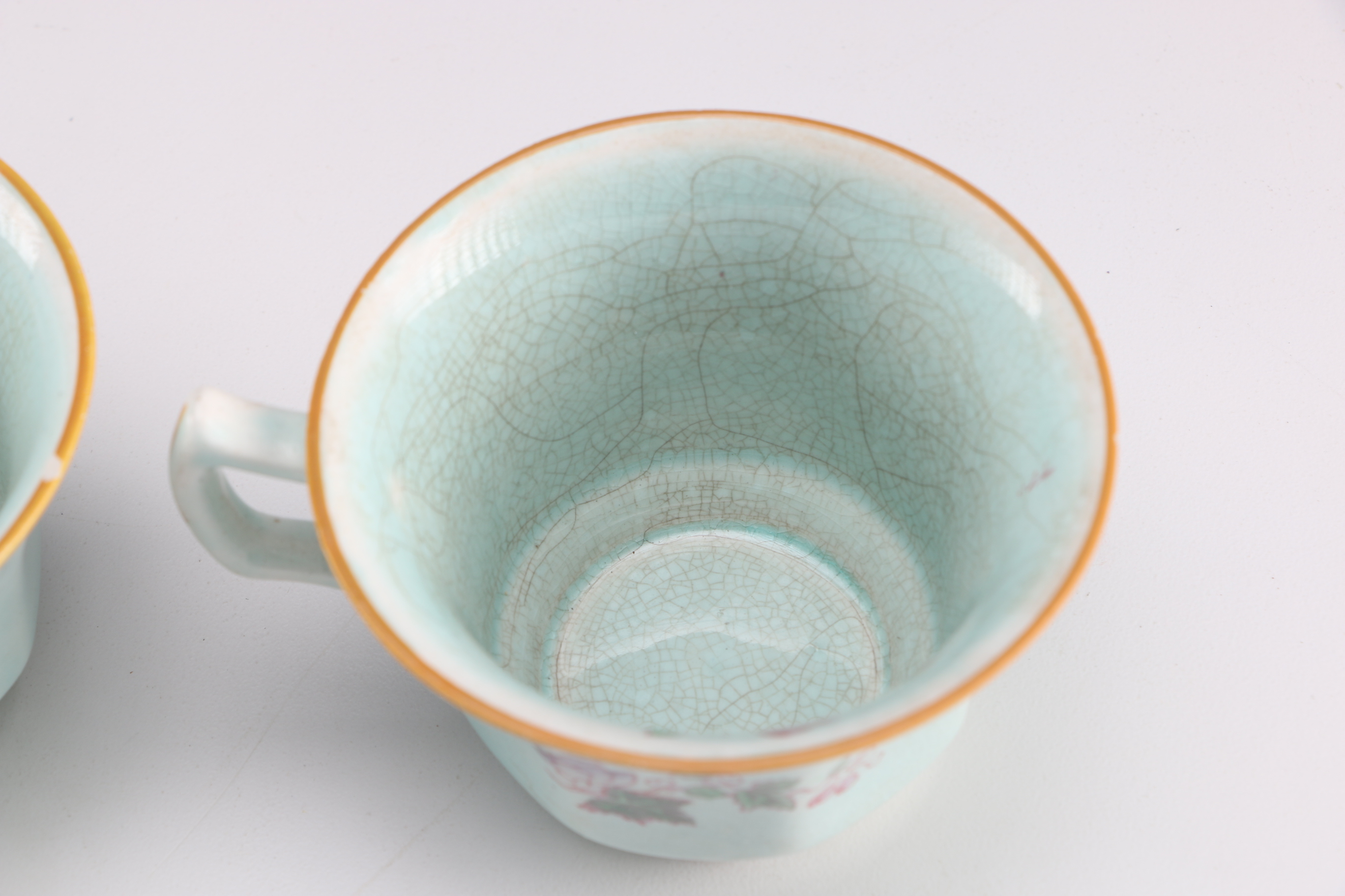 Antique Adams Calyx Ware Green Tea Cups