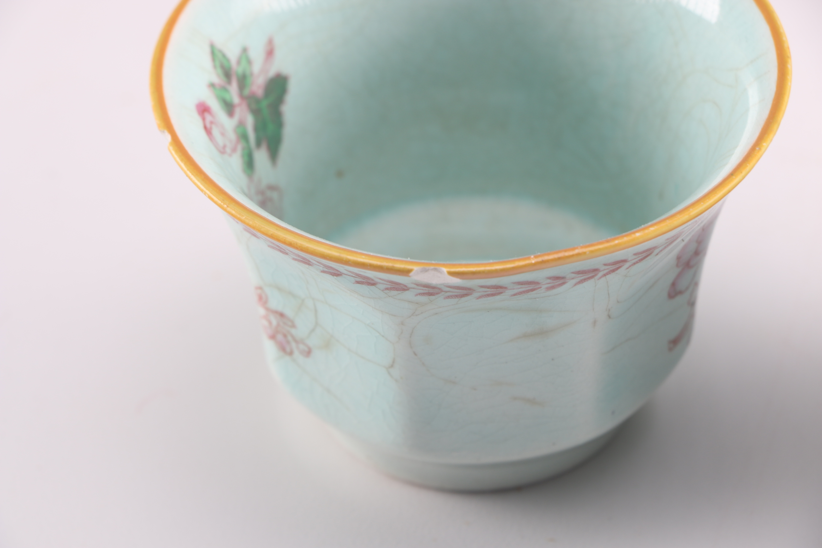 Antique Adams Calyx Ware Green Tea Cups