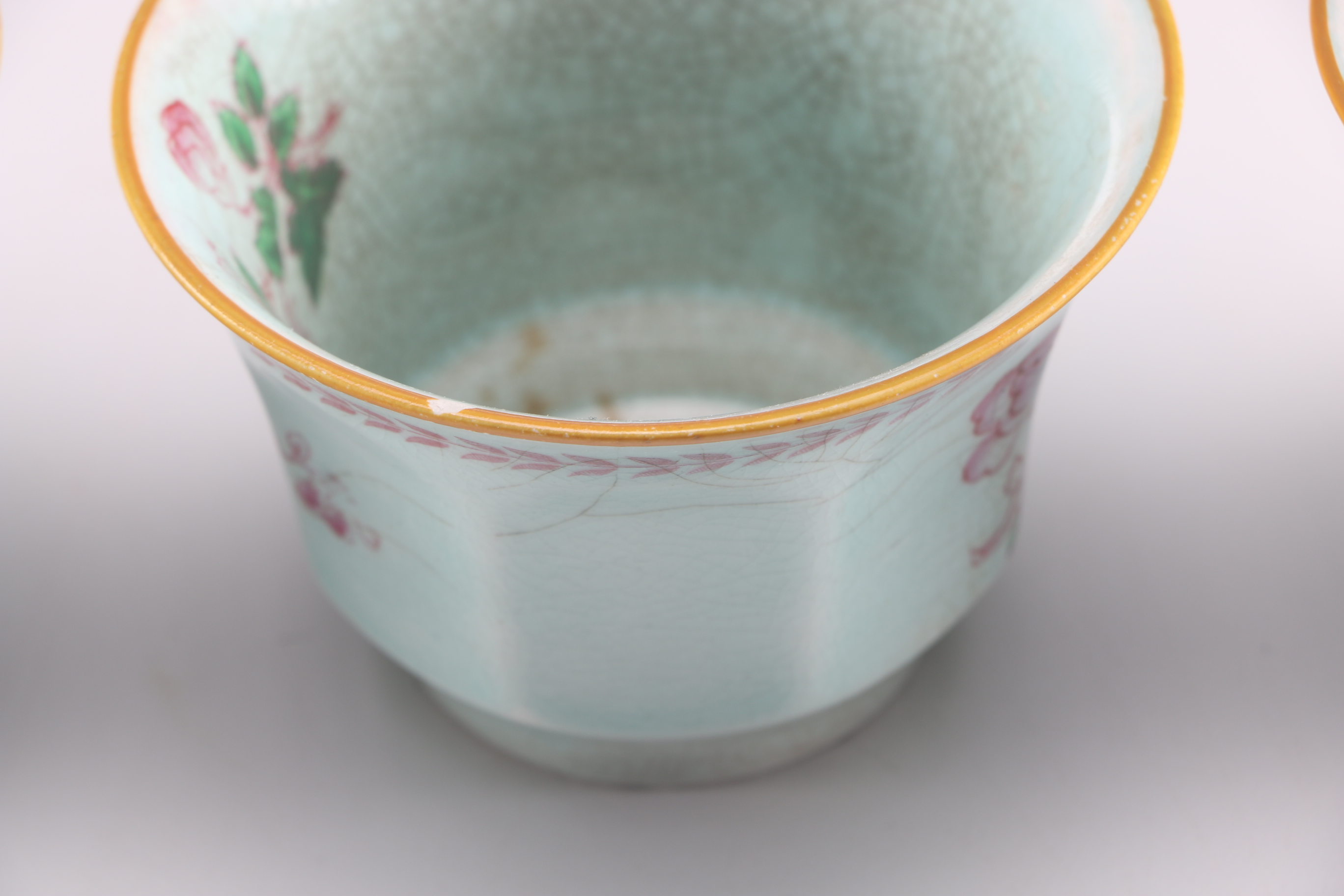 Antique Adams Calyx Ware Green Tea Cups