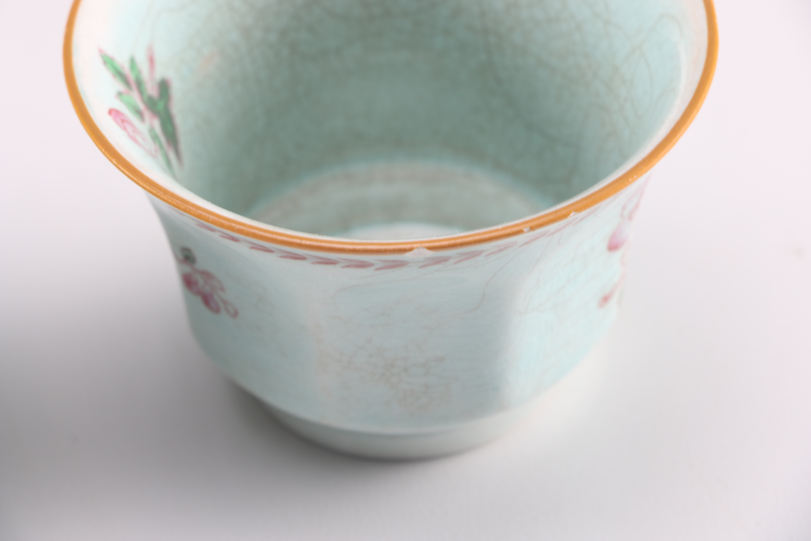 Antique Adams Calyx Ware Green Tea Cups