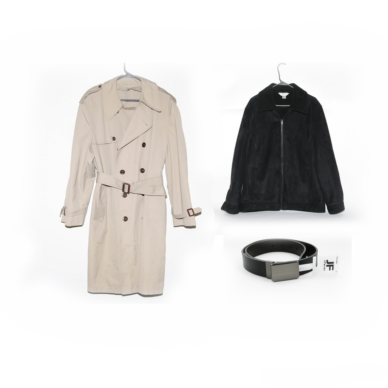 Grouping of Men's Suit, Jackets and a Belt