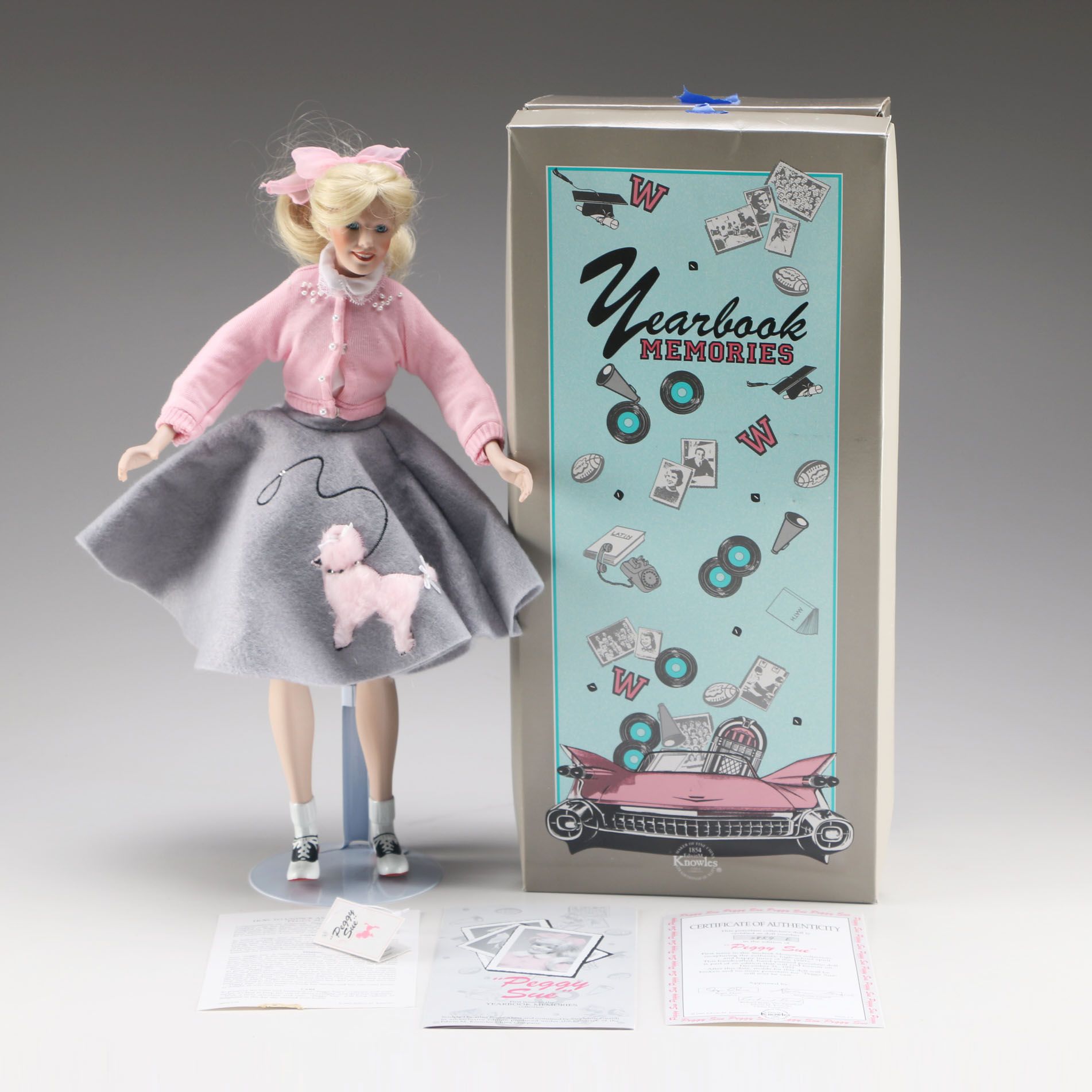 Ashton Drake Galleries "Peggy Sue" Knowles Porcelain Yearbook Memories Doll