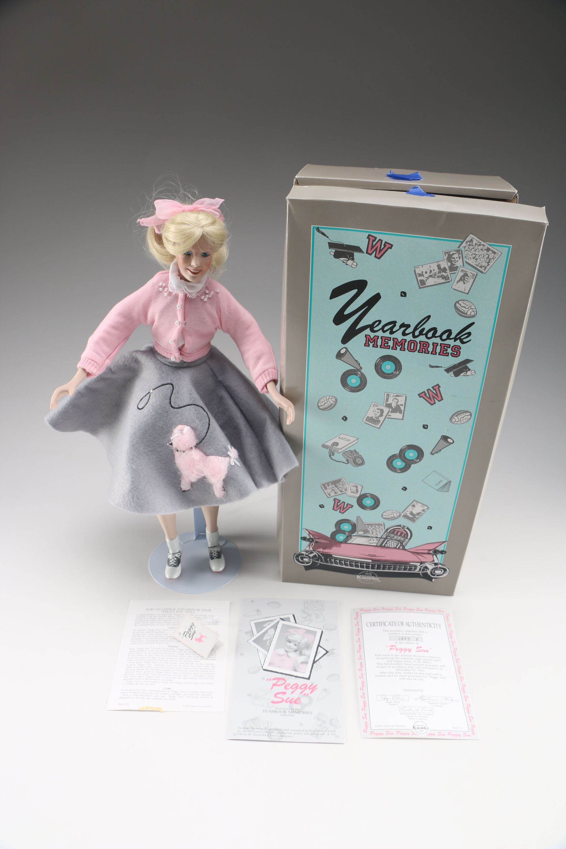 Ashton Drake Galleries "Peggy Sue" Knowles Porcelain Yearbook Memories Doll