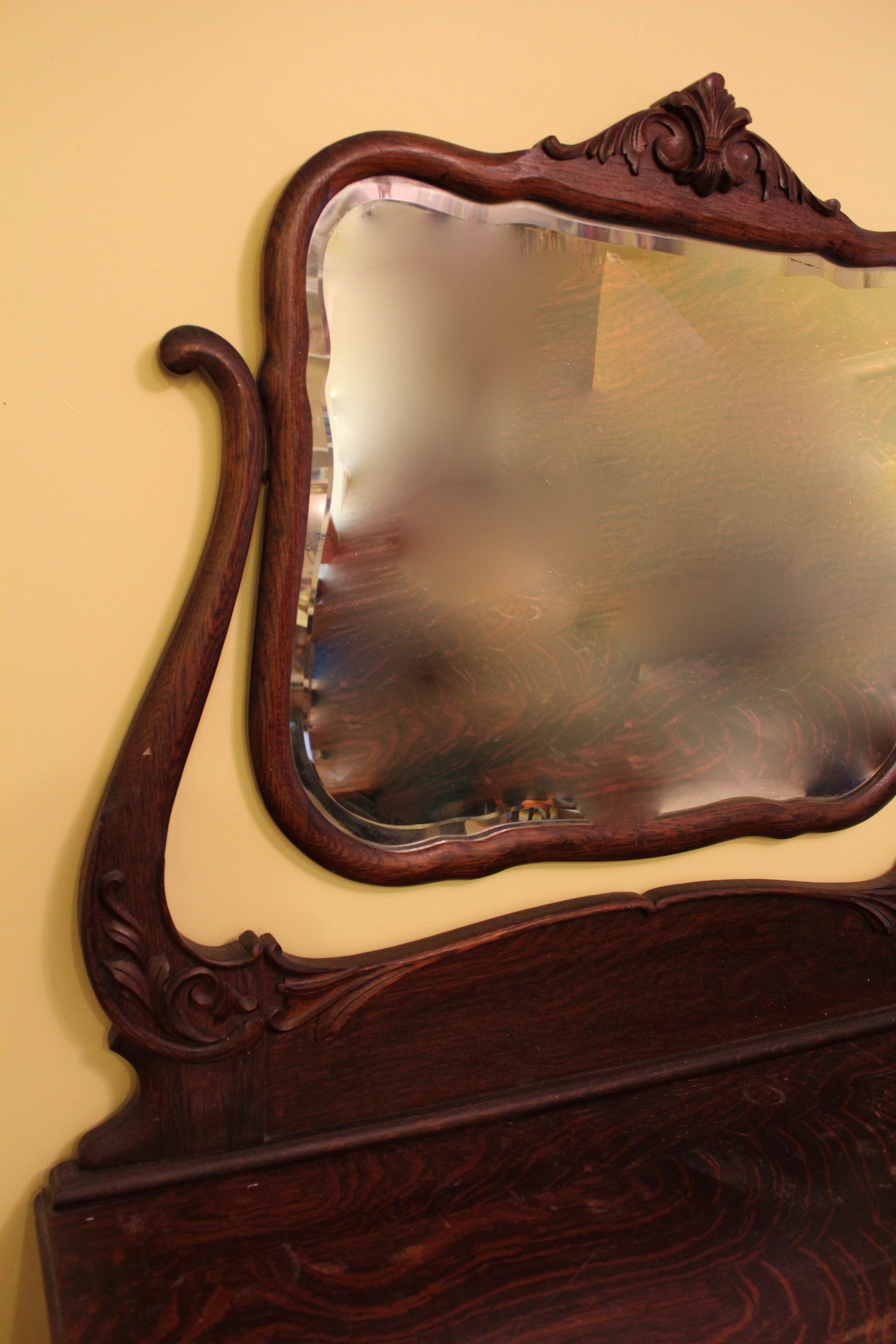 Antique Flame Oak Wave Front Dresser