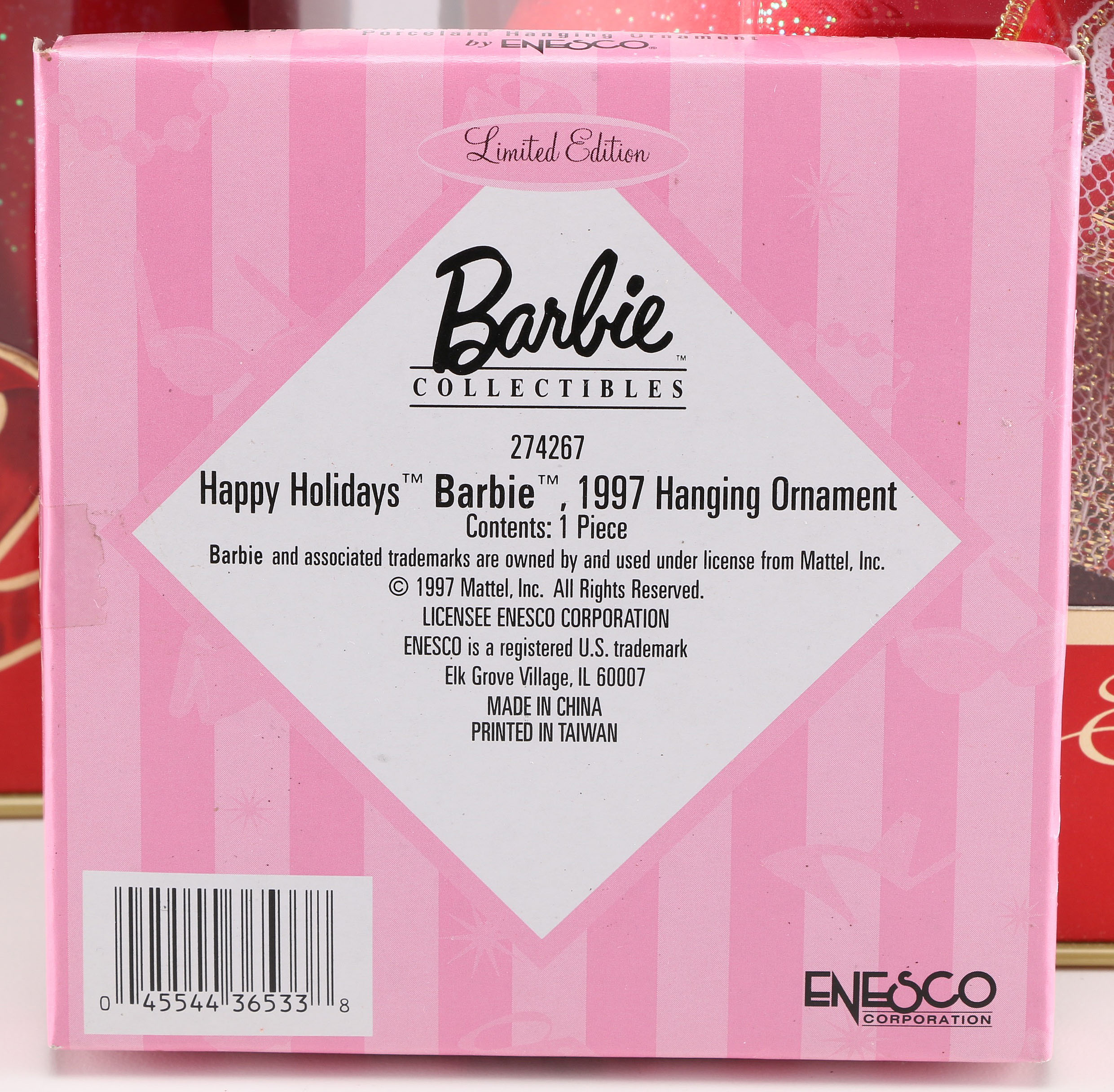 Set of "Happy Holidays" Special Edition Barbies and Ornament