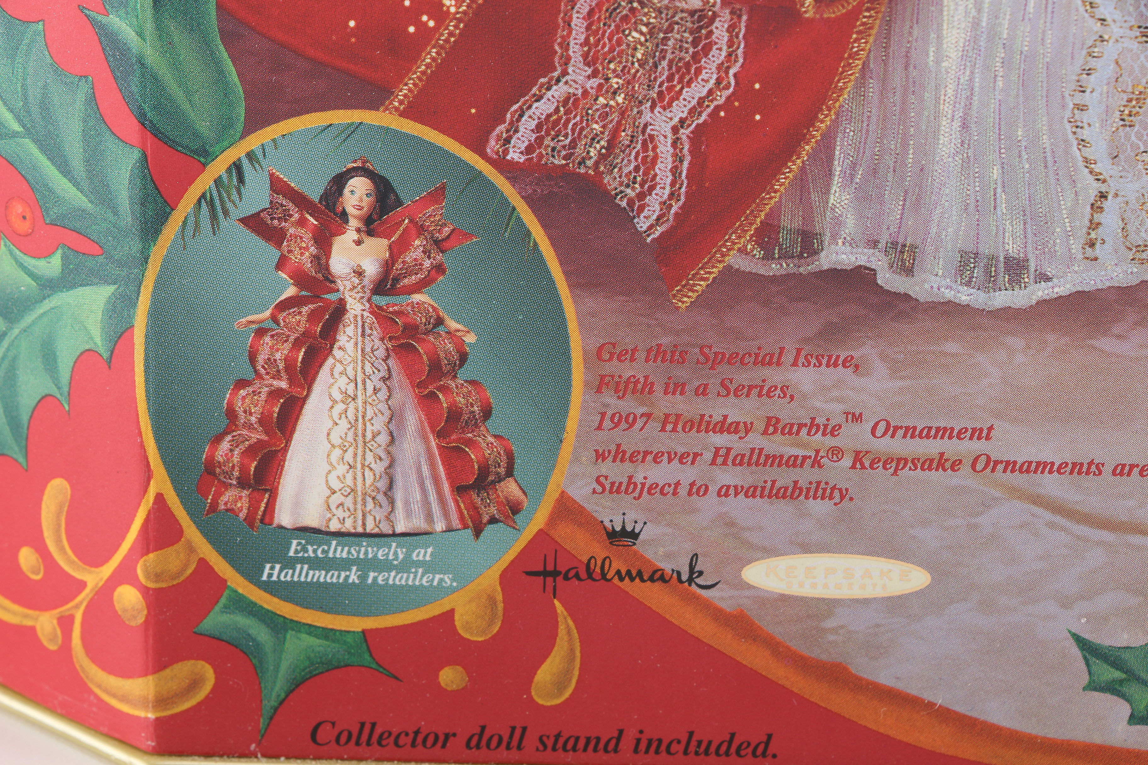 Set of "Happy Holidays" Special Edition Barbies and Ornament