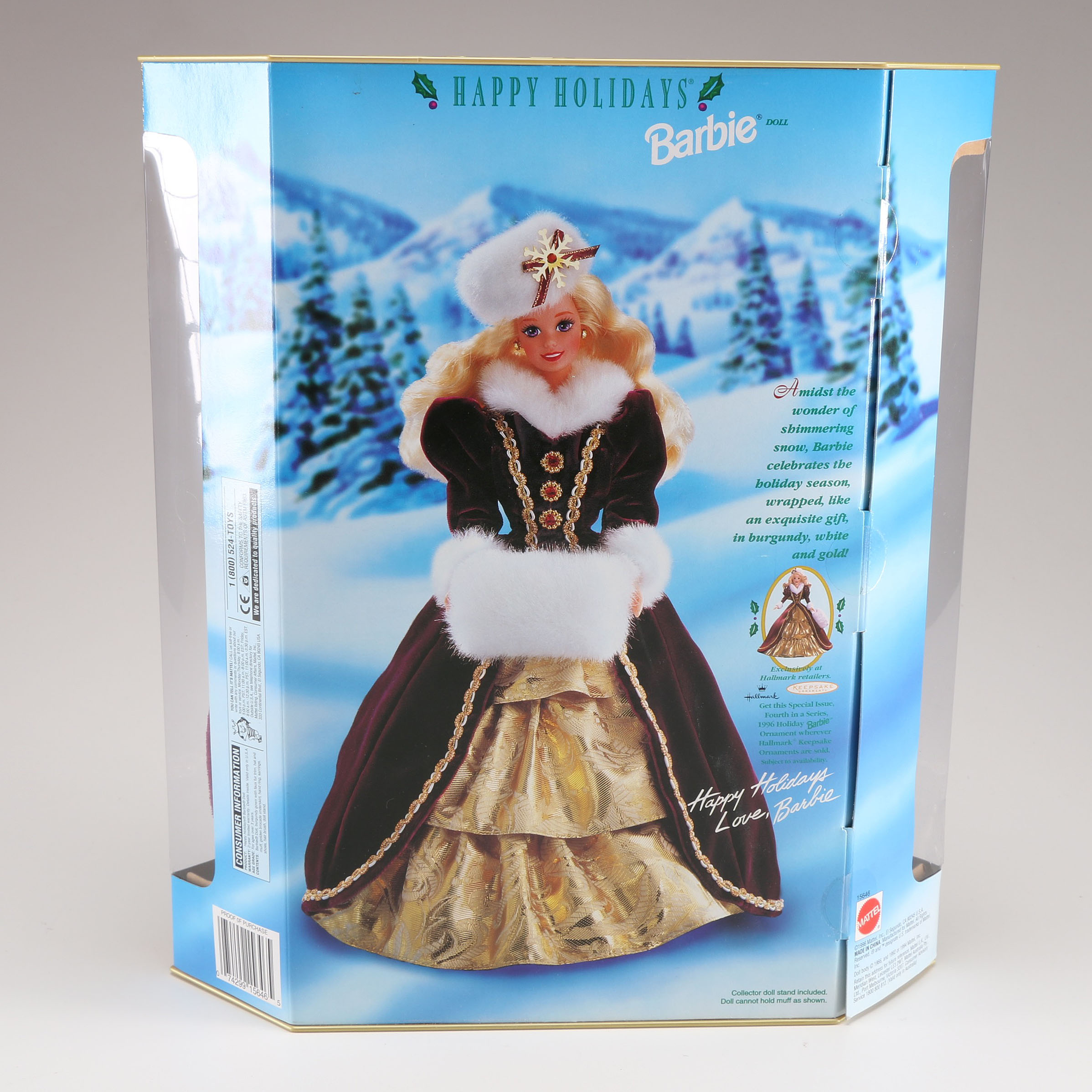 Set of "Happy Holidays" Special Edition Barbies and Ornament