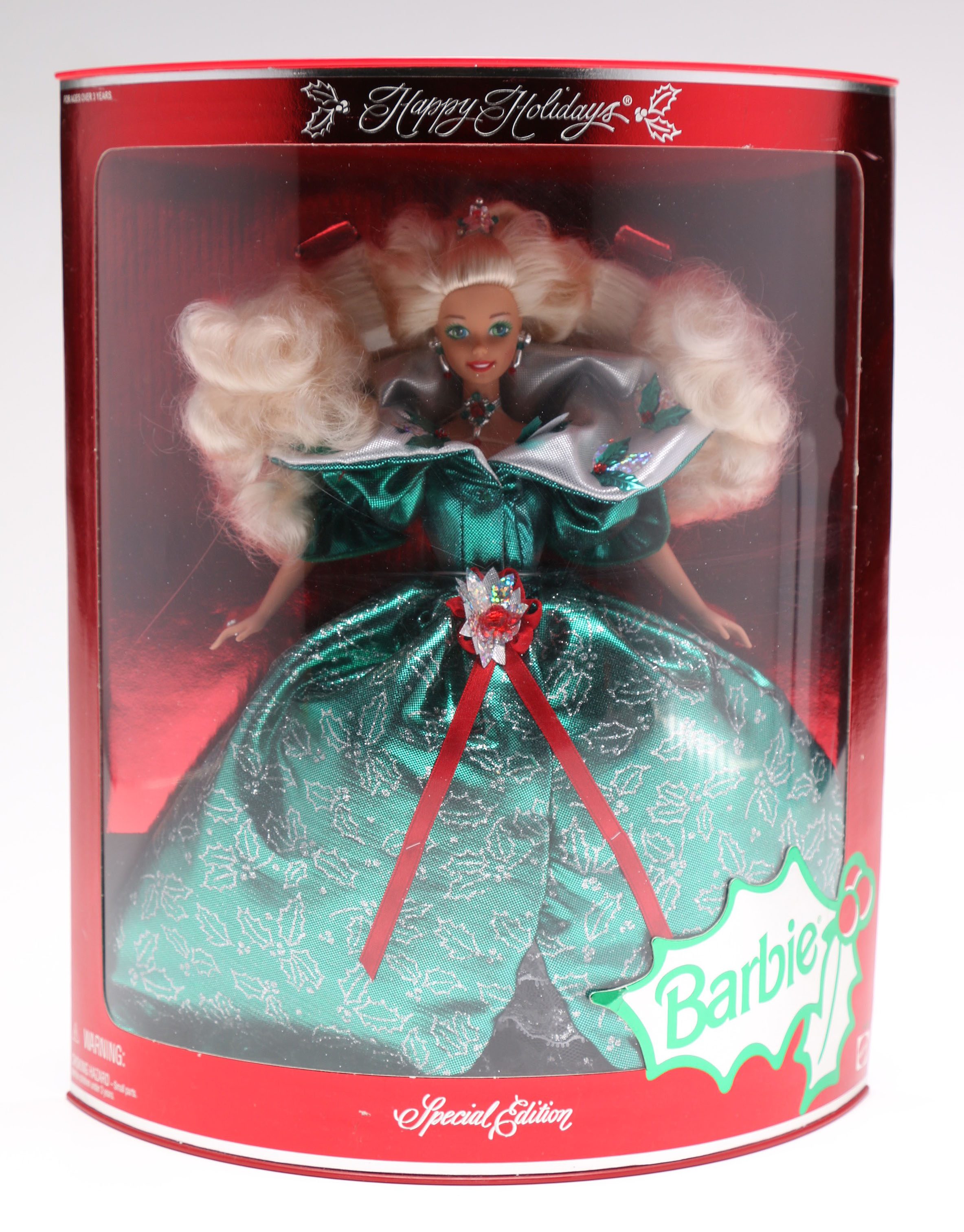 Set of "Happy Holidays" Special Edition Barbies and Ornament