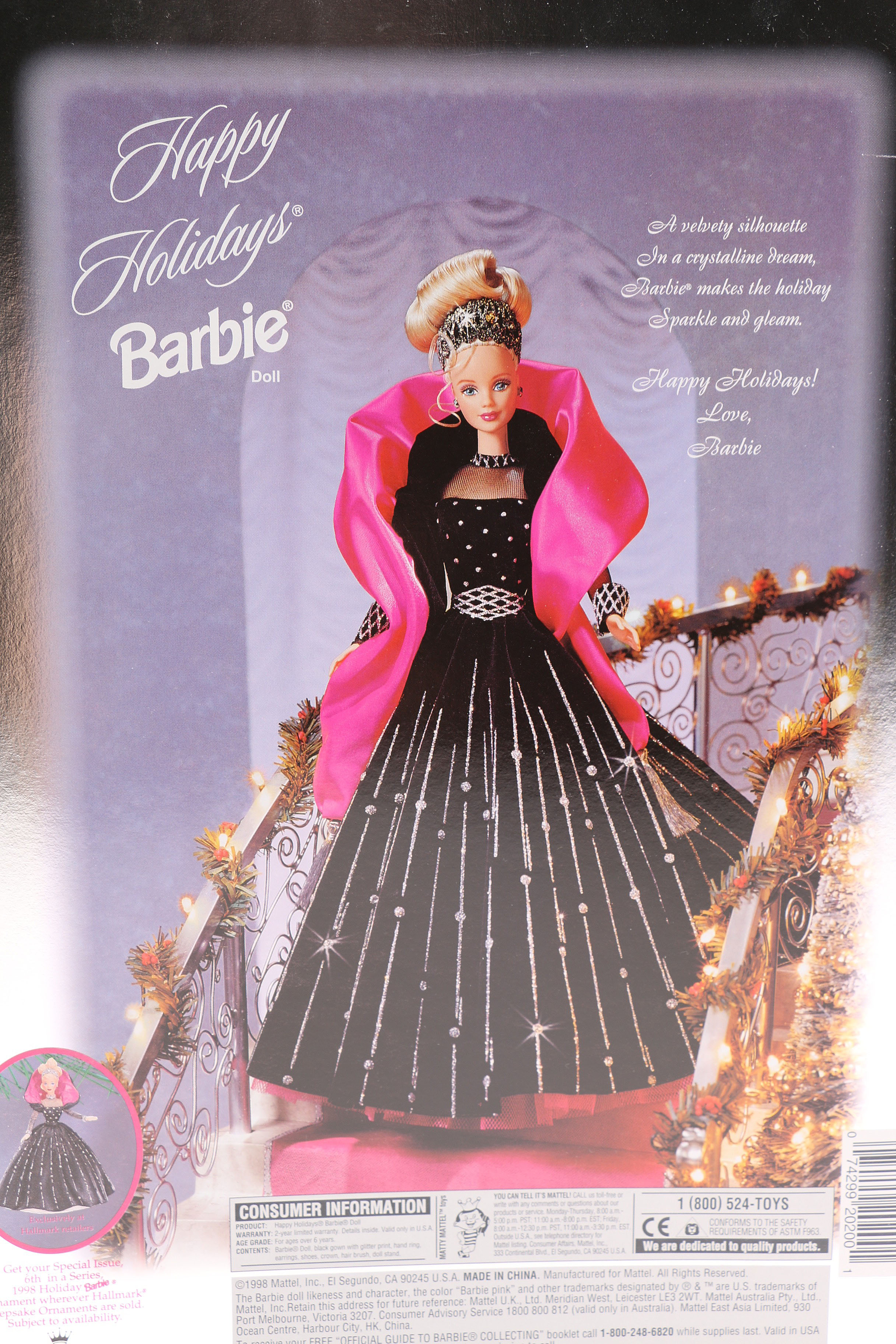 Set of "Happy Holidays" Special Edition Barbies and Ornament