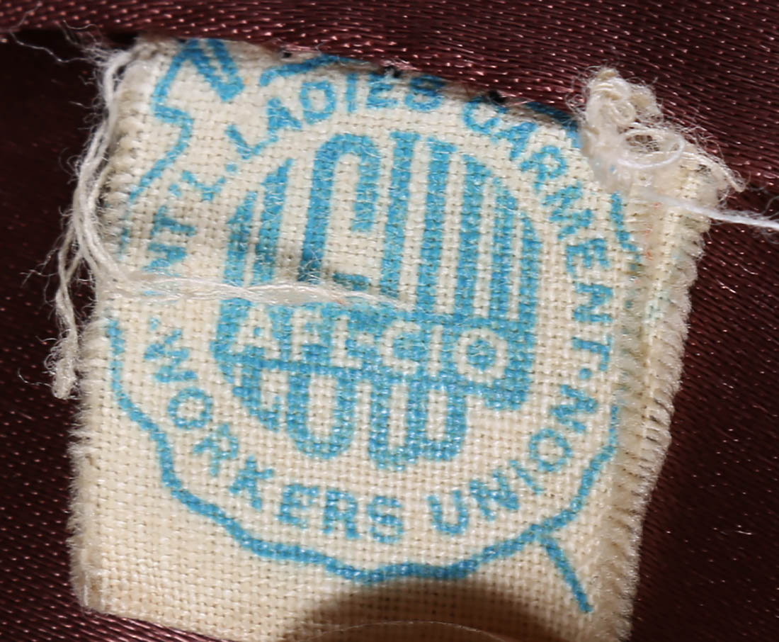 Vintage 1960s Faux Fur Coat with Mink Fur Collar