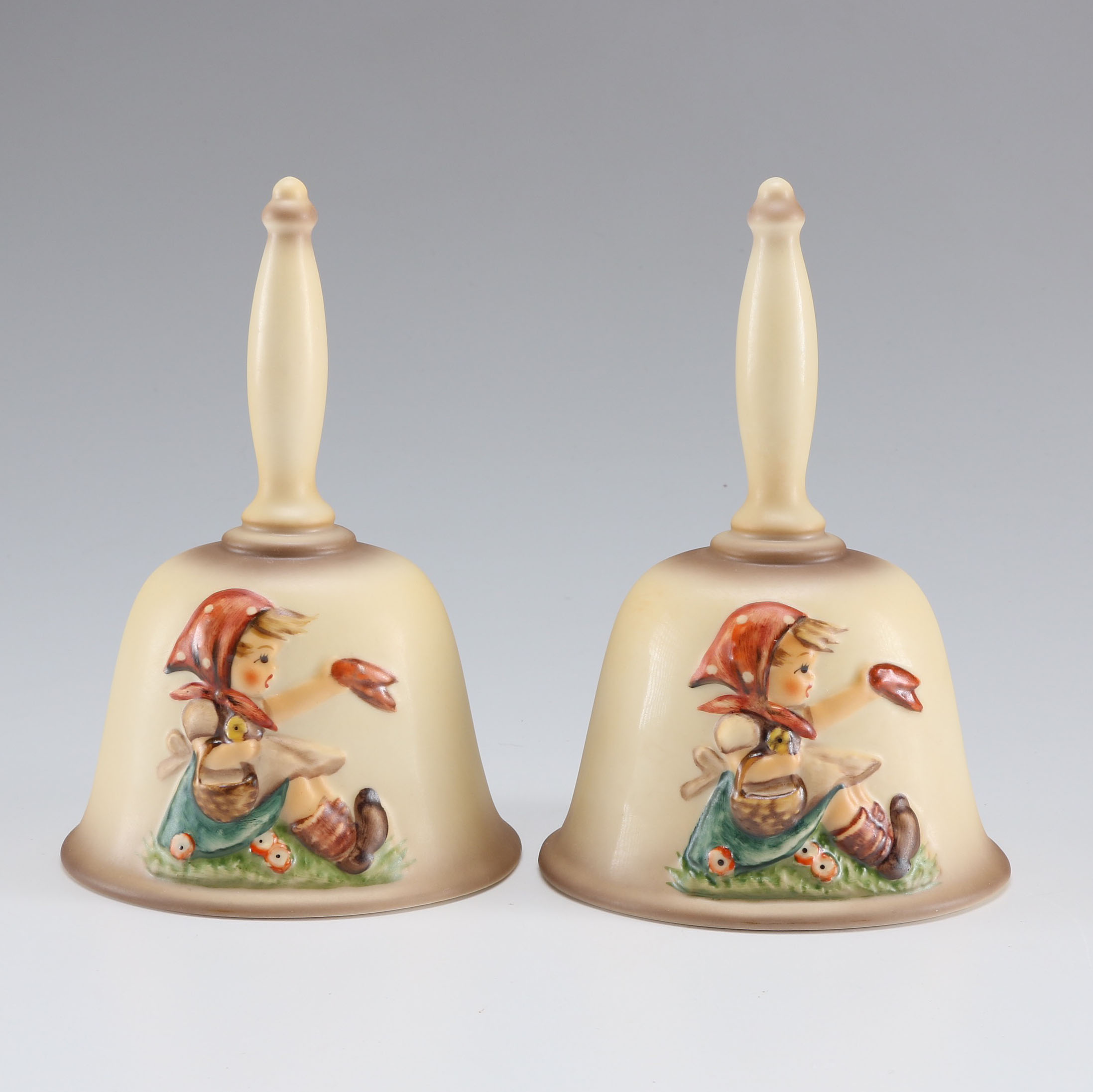 Pair of Second Edition 1979 Hummel Annual Bells in Bas-Relief