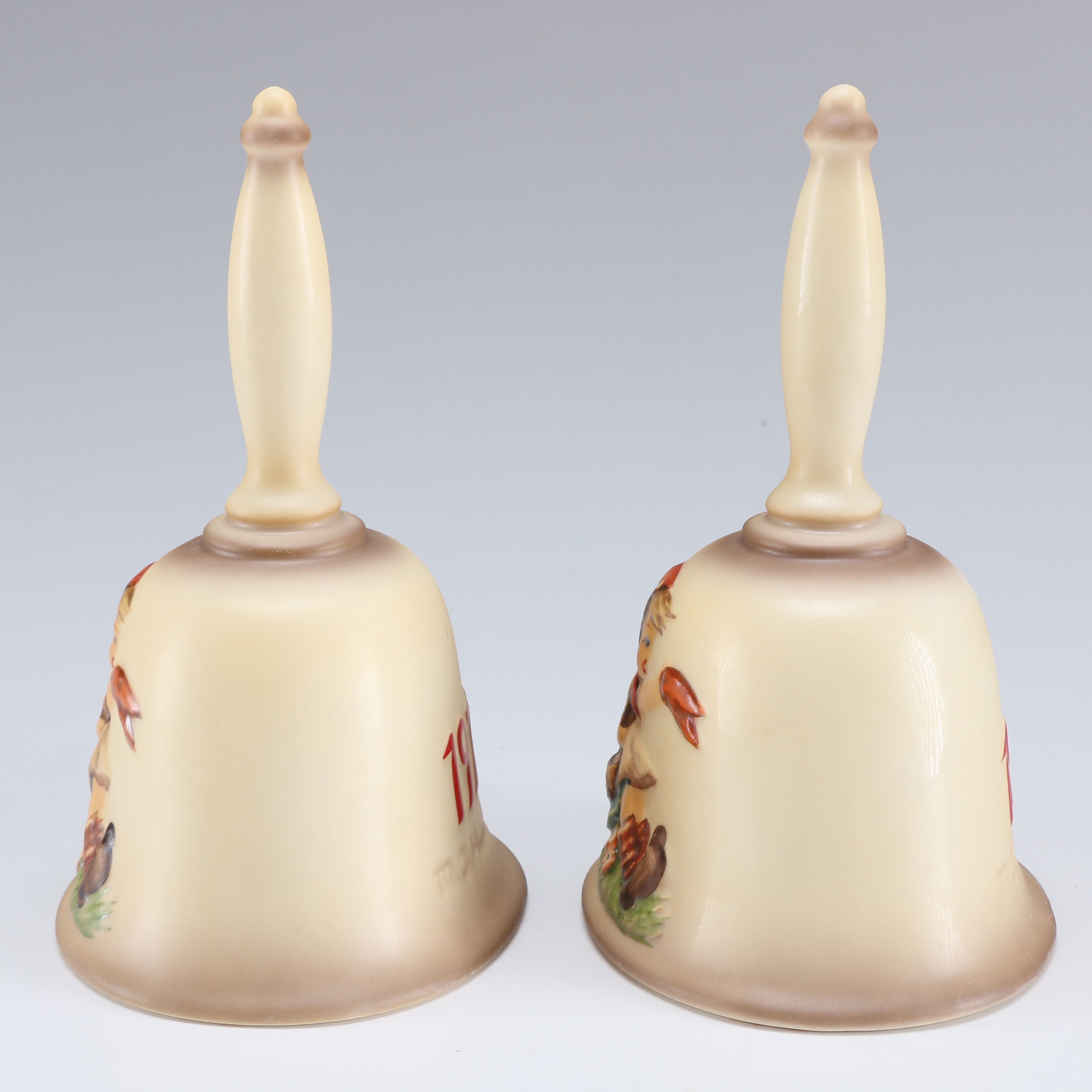 Pair of Second Edition 1979 Hummel Annual Bells in Bas-Relief