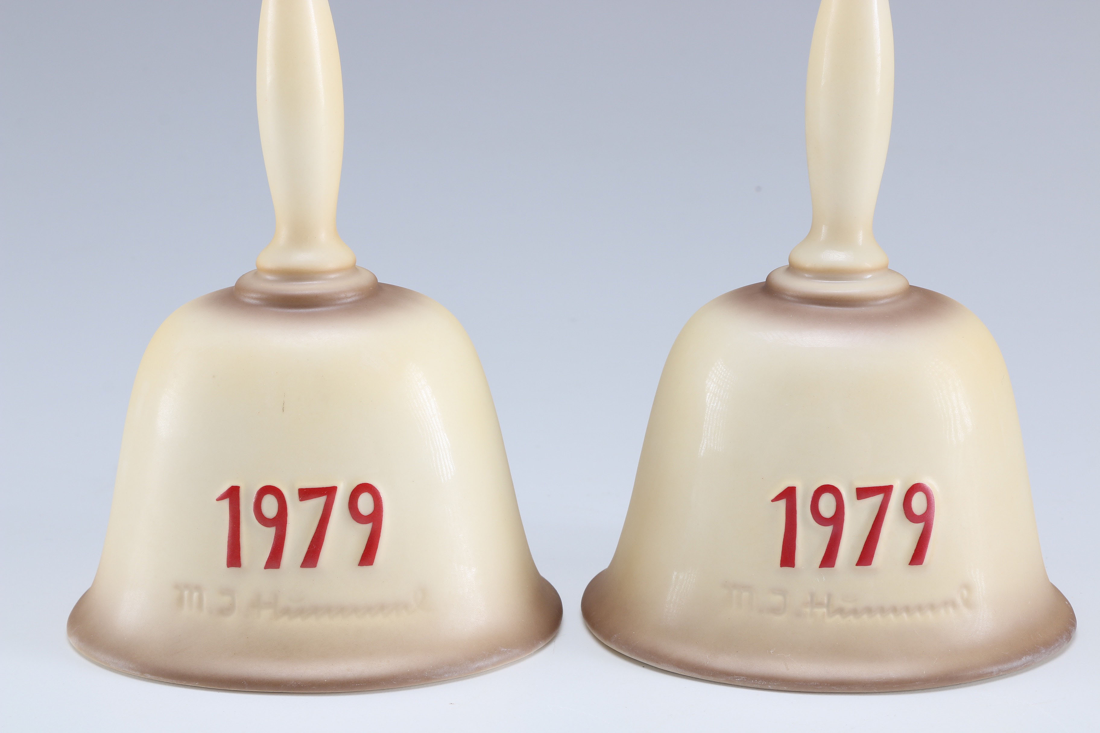 Pair of Second Edition 1979 Hummel Annual Bells in Bas-Relief