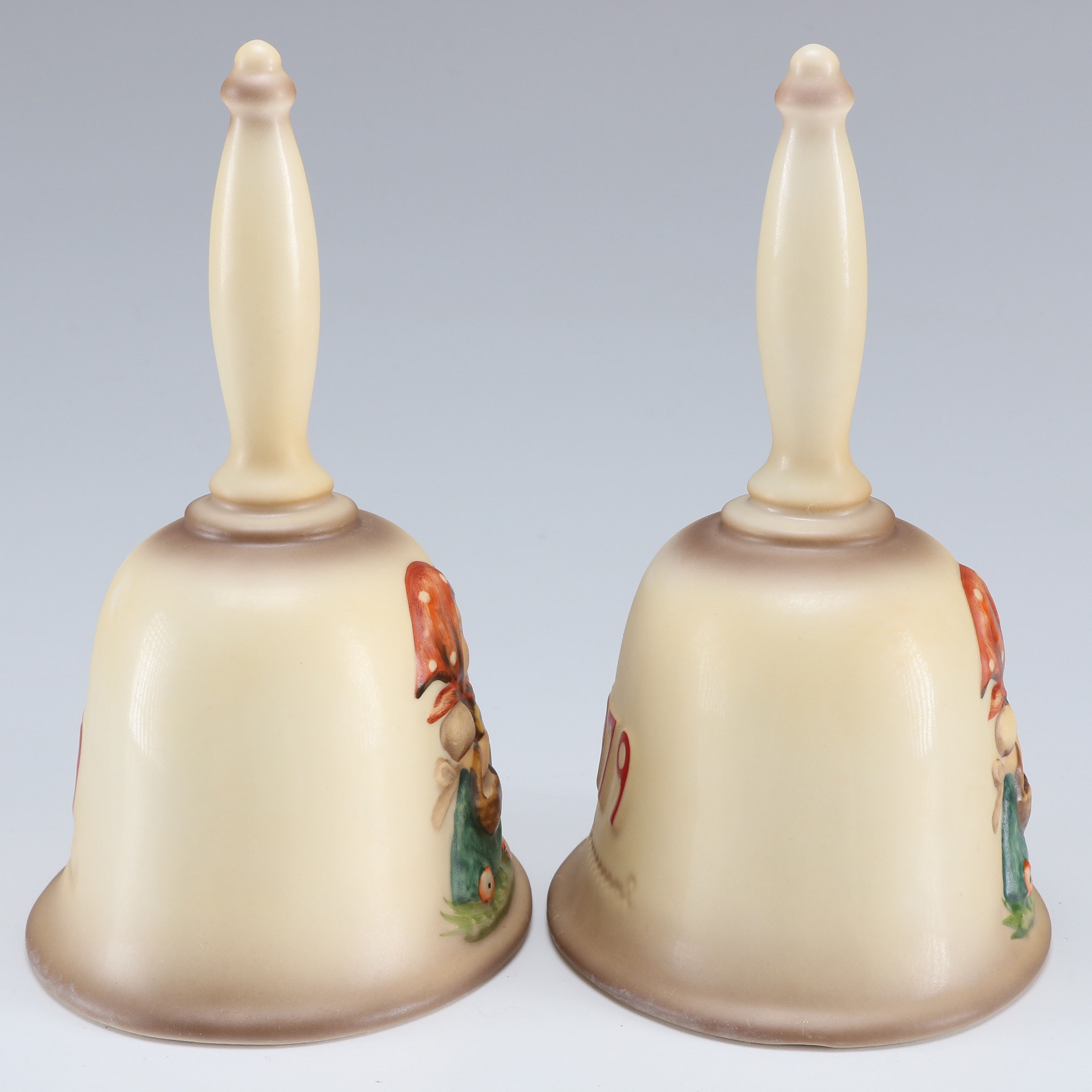 Pair of Second Edition 1979 Hummel Annual Bells in Bas-Relief