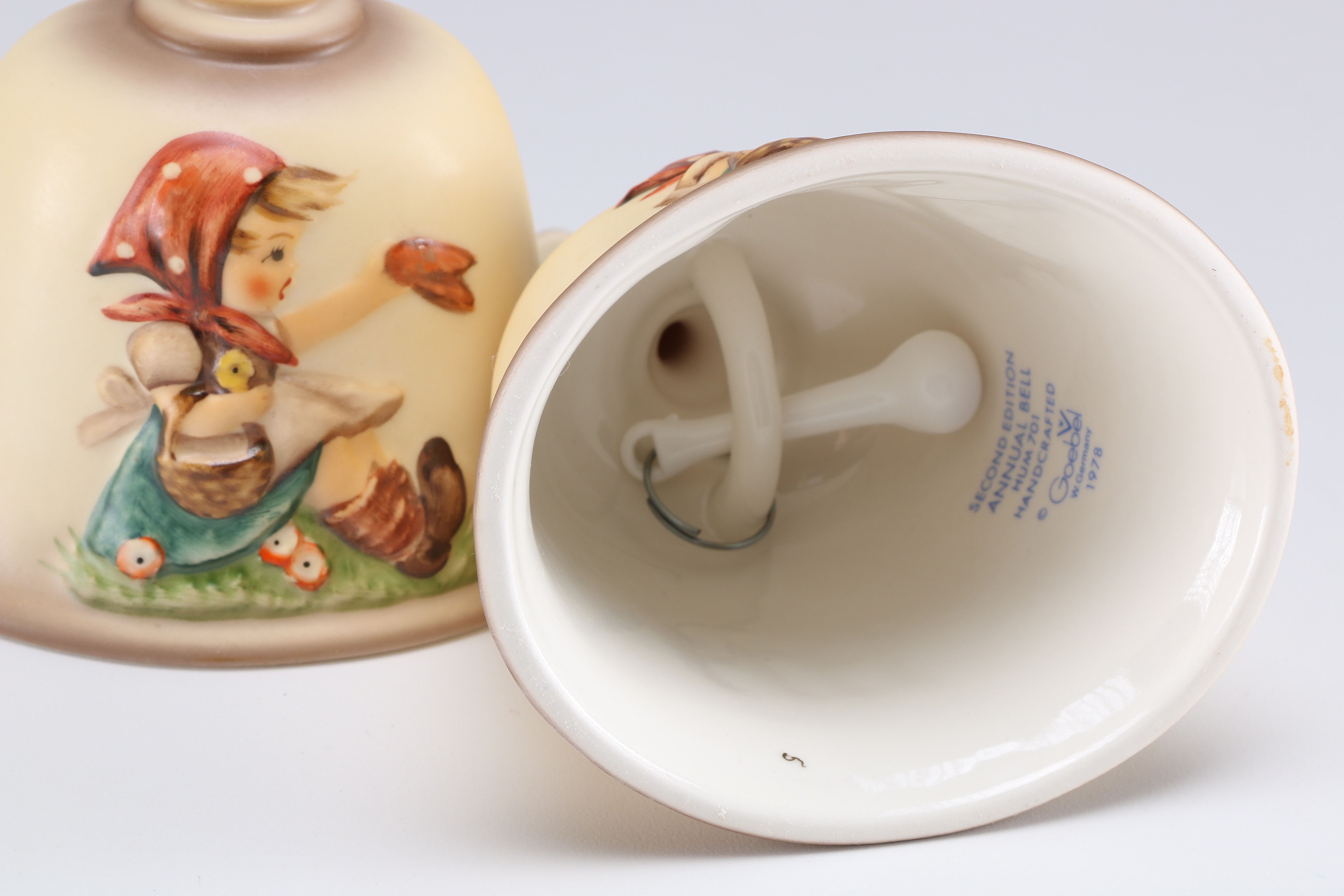Pair of Second Edition 1979 Hummel Annual Bells in Bas-Relief