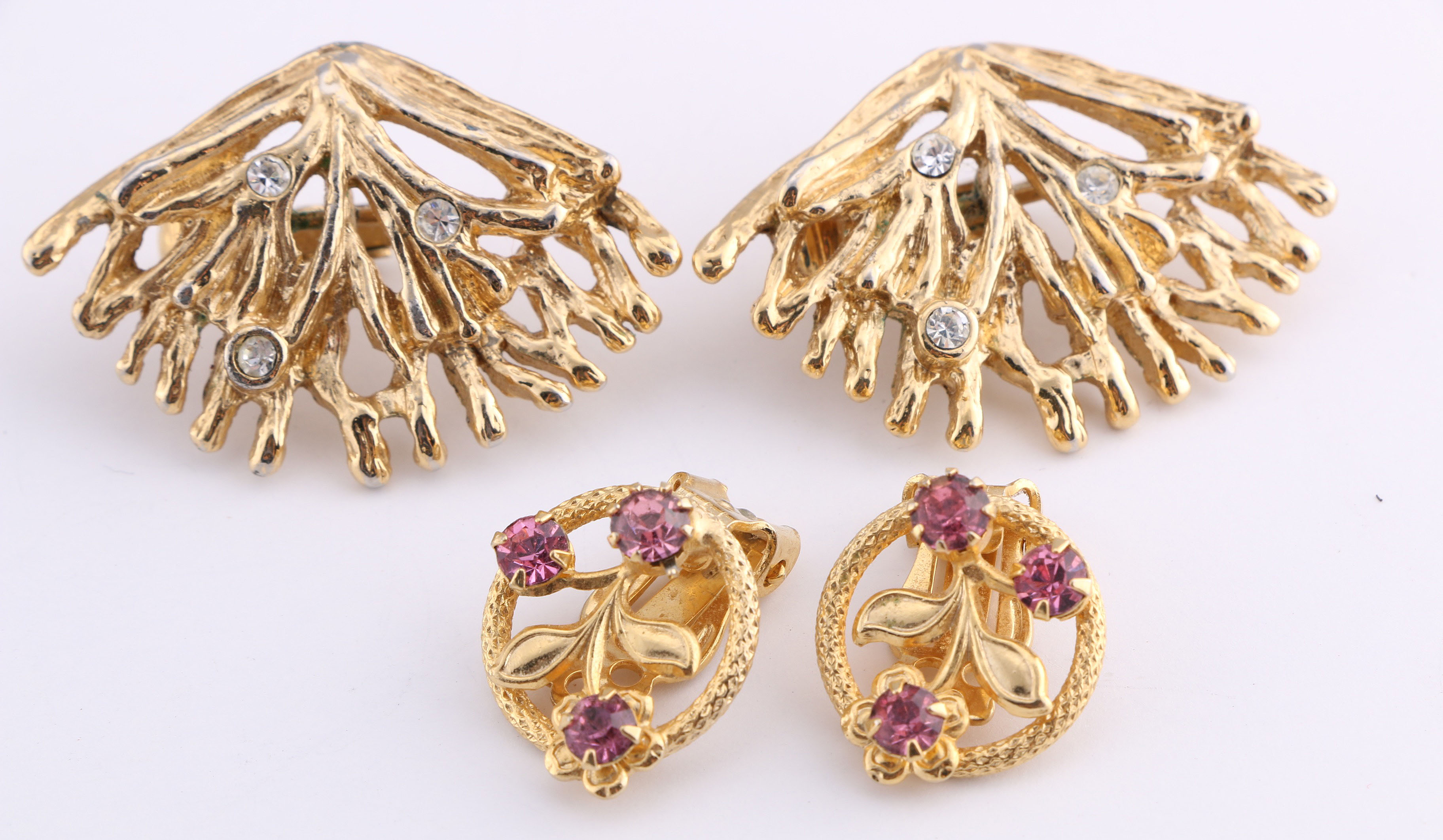 Collection of Gold Tone Clip-on Earrings