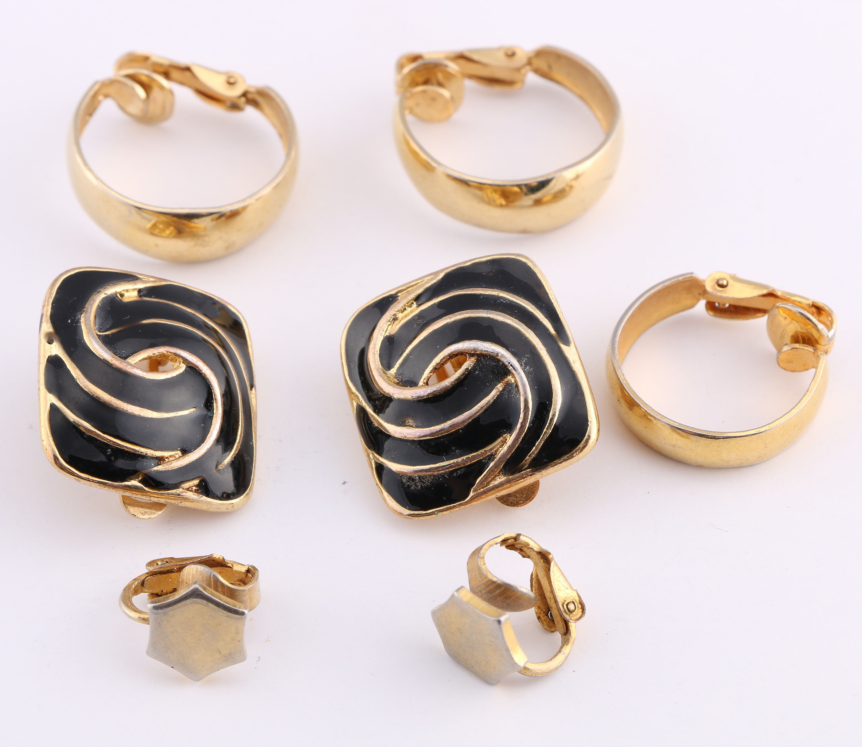 Collection of Gold Tone Clip-on Earrings