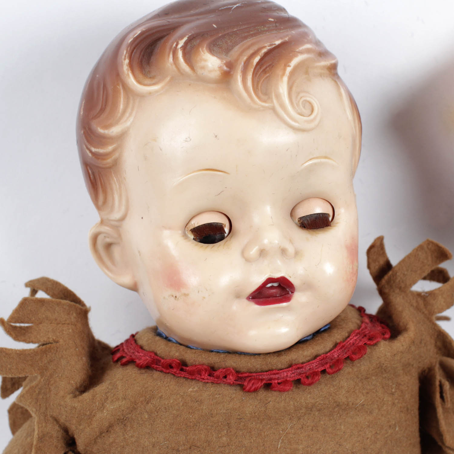 Vintage Zippy the Monkey Doll and Celluloid Doll in Native American Costume