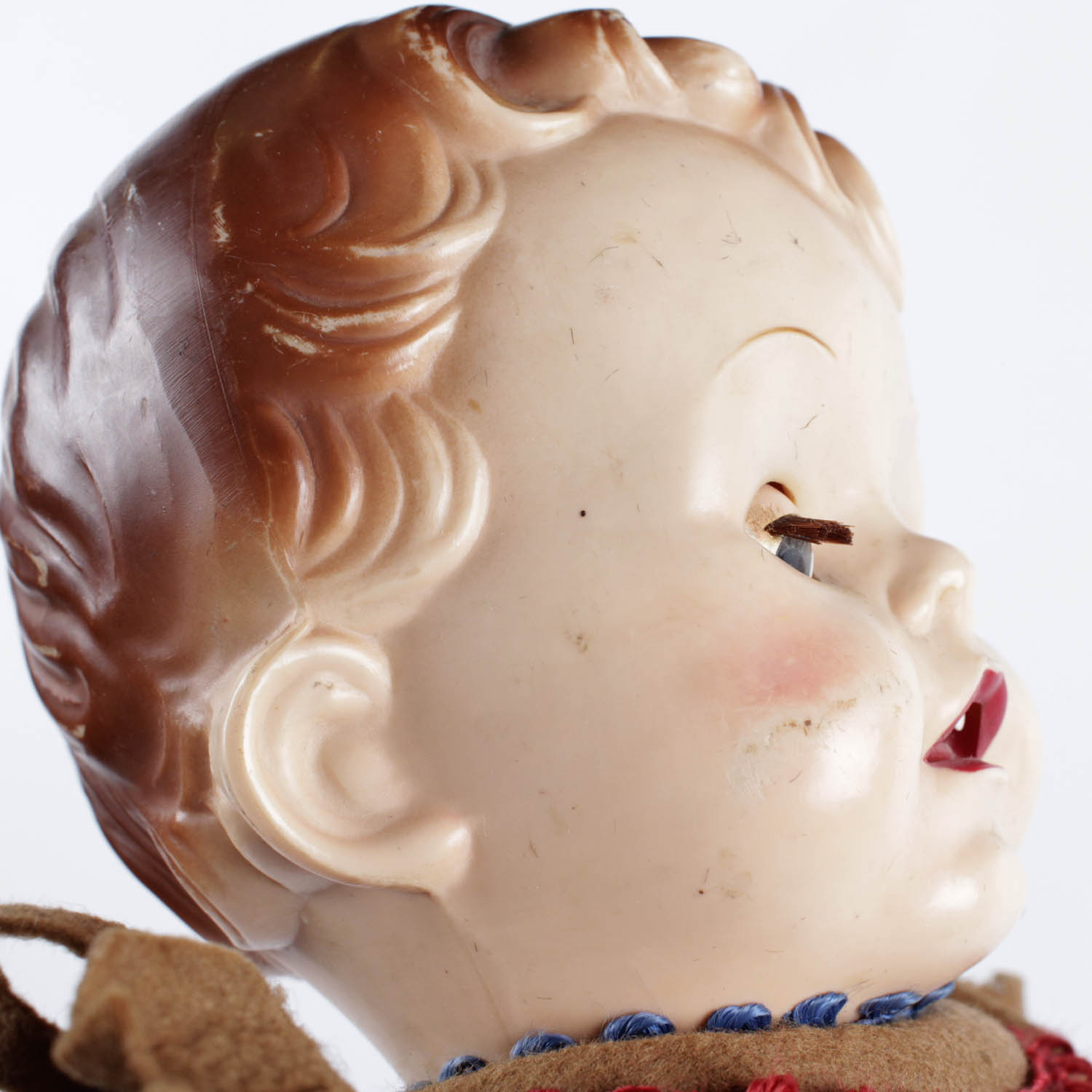 Vintage Zippy the Monkey Doll and Celluloid Doll in Native American Costume