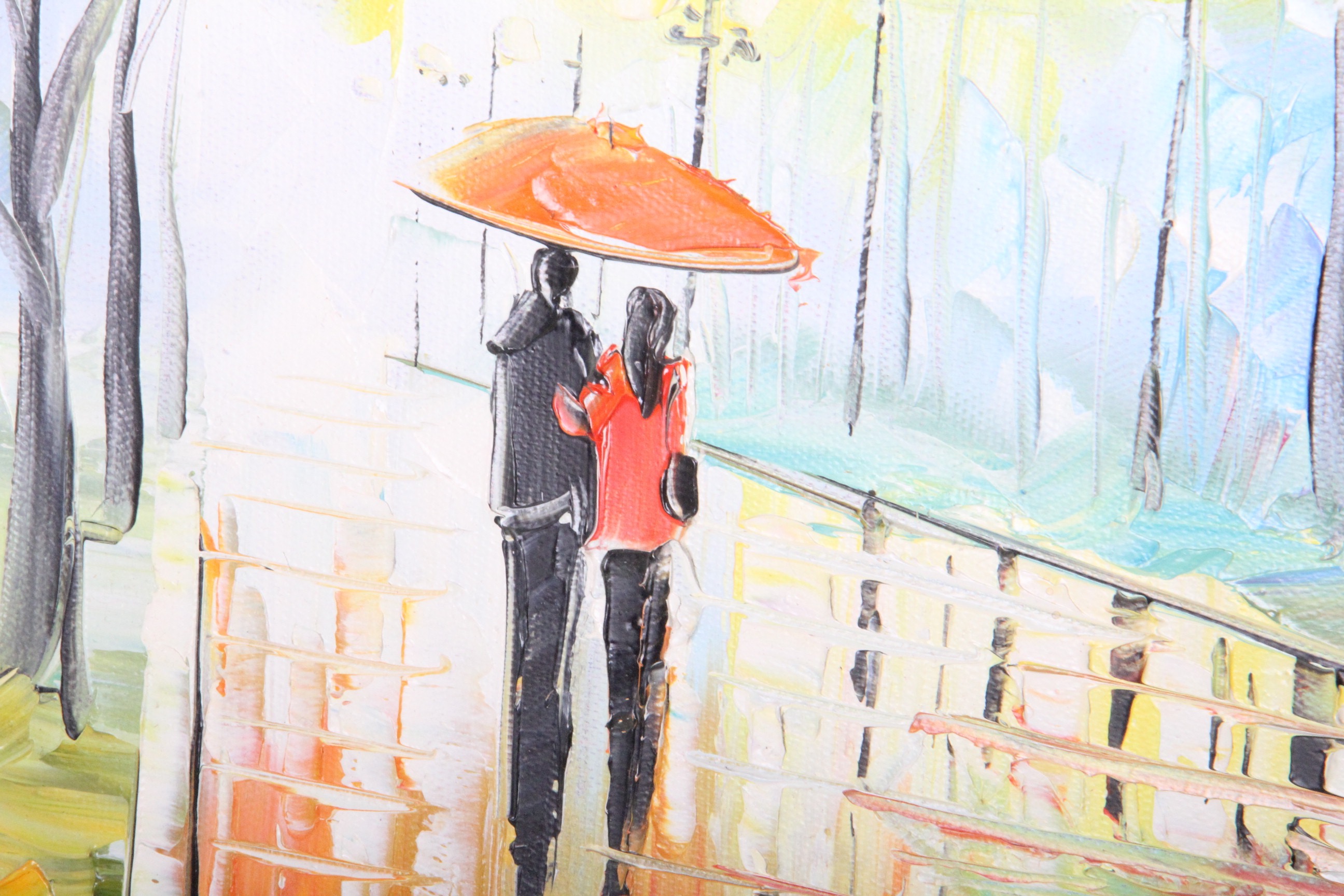 Abstract Palette Knife Oil Painting