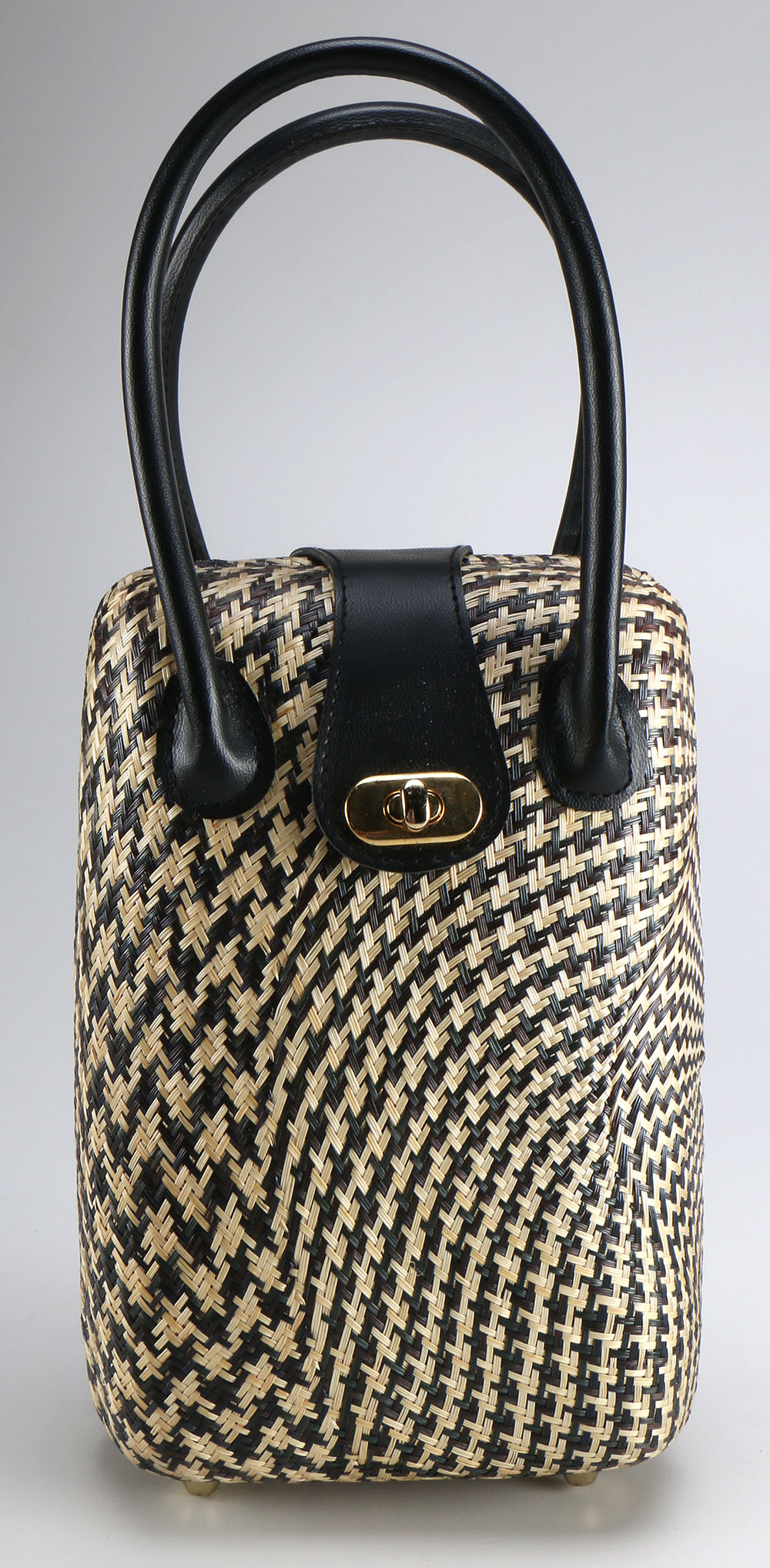 Six Straw Purses and One Straw Hat