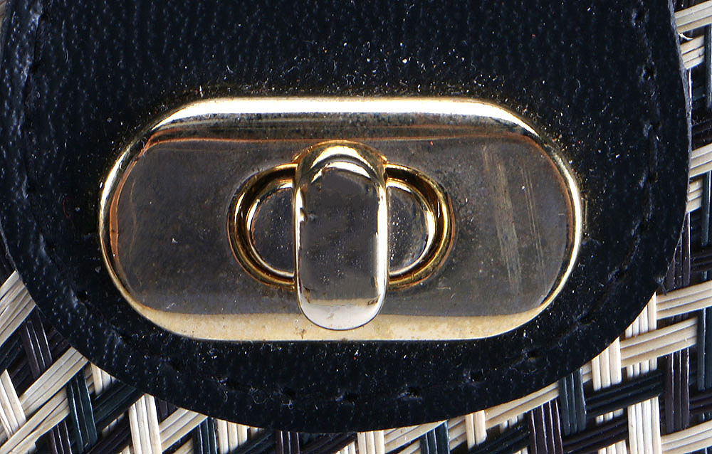 Six Straw Purses and One Straw Hat