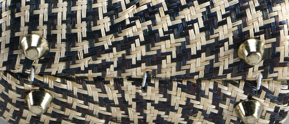 Six Straw Purses and One Straw Hat