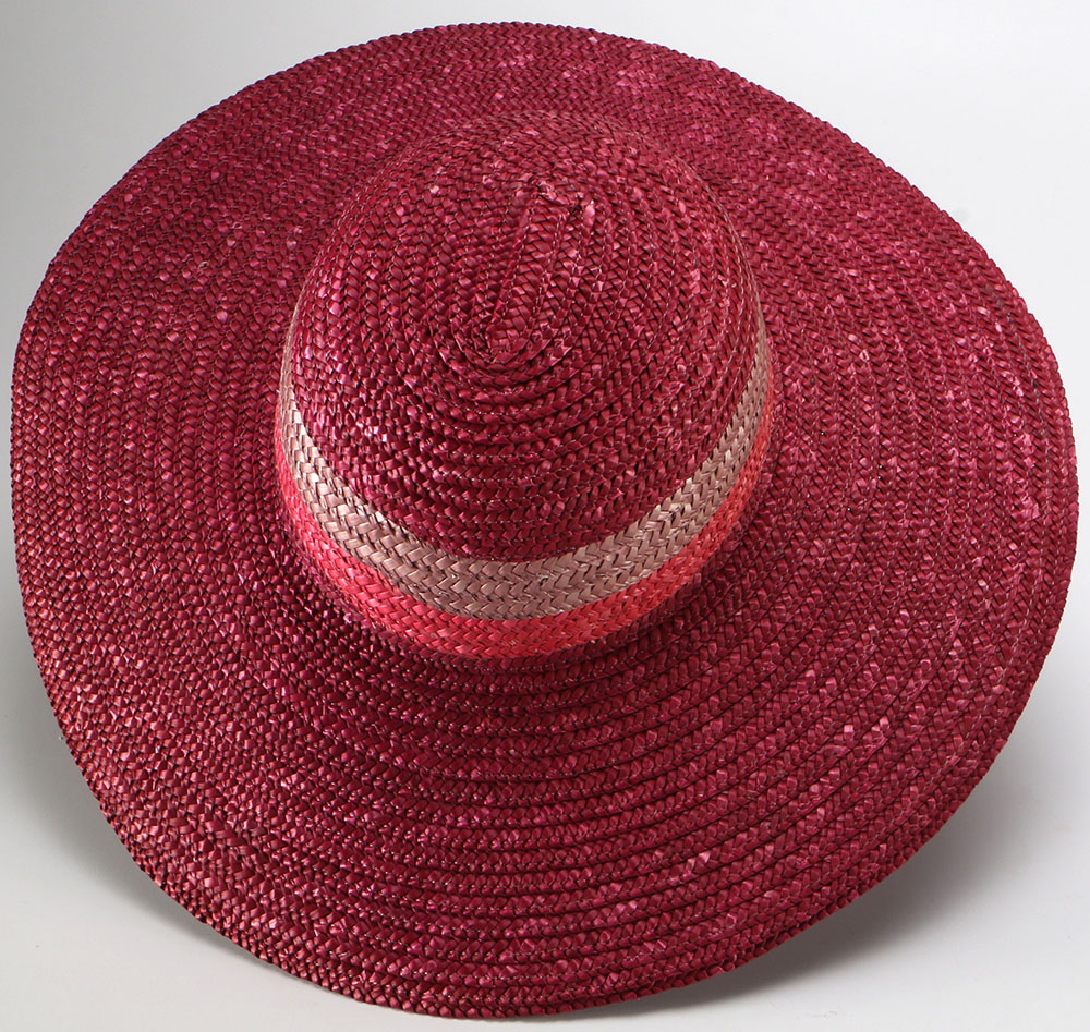 Six Straw Purses and One Straw Hat