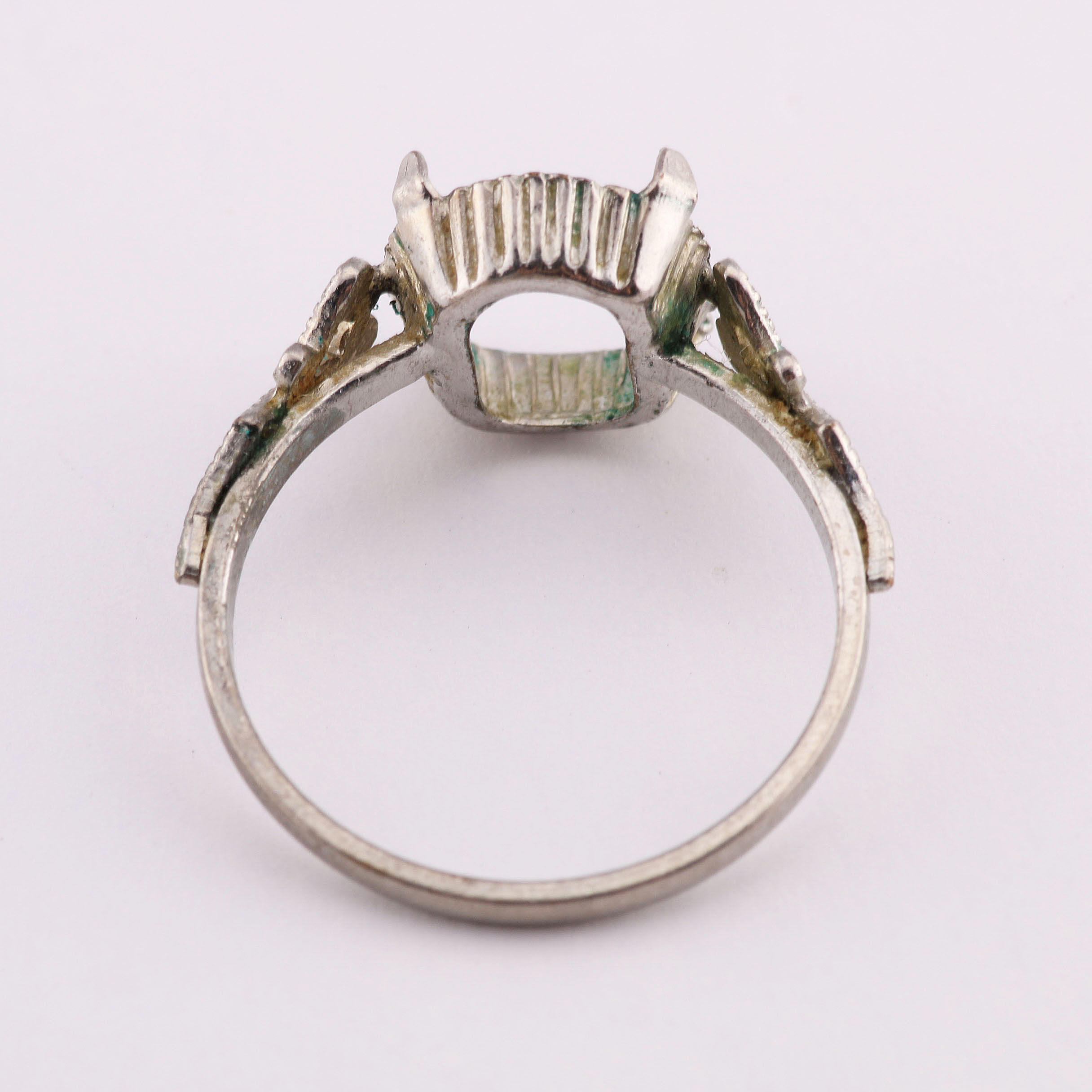 Pair of Silver Toned Ring Settings