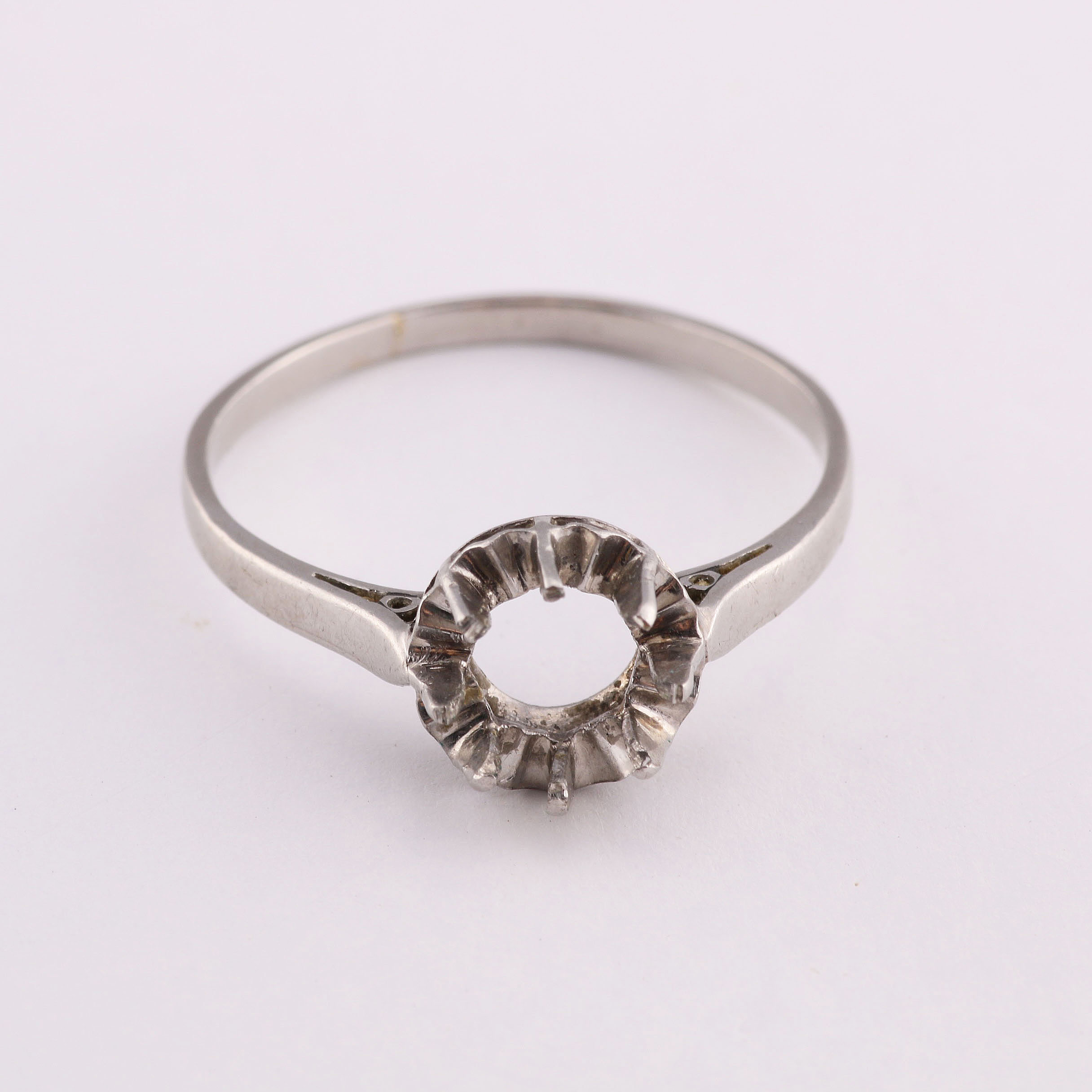 Pair of Silver Toned Ring Settings