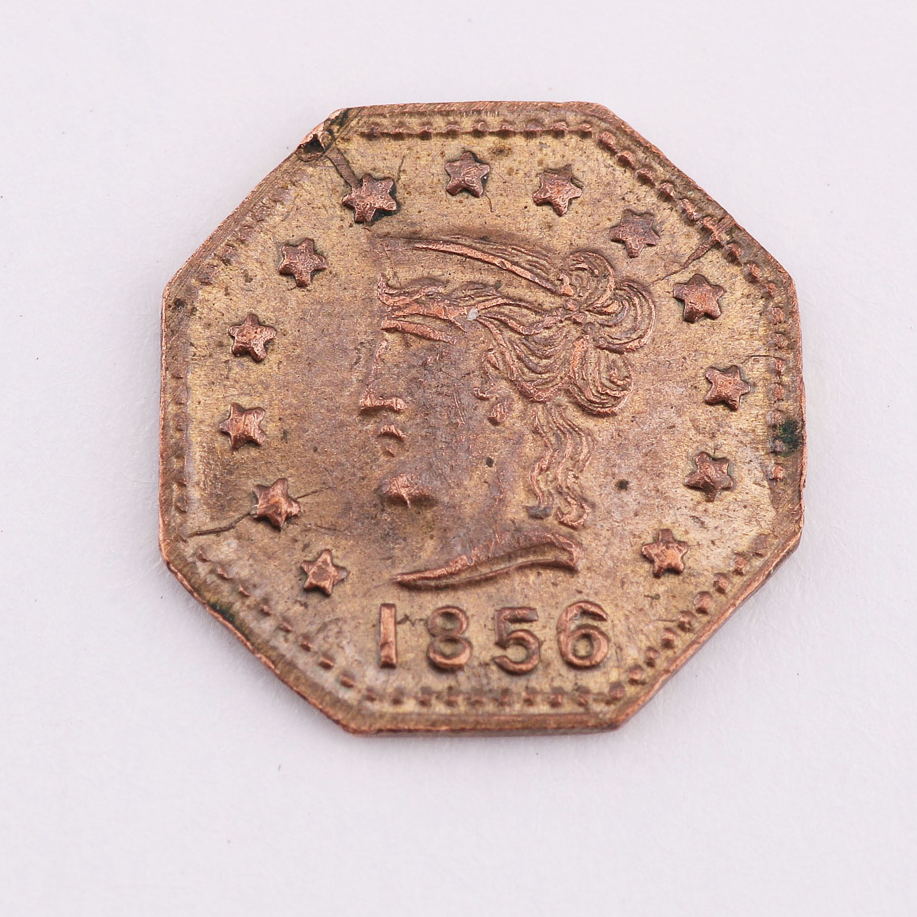 Reproduction 1856 California 1/4 Fractional Dollar