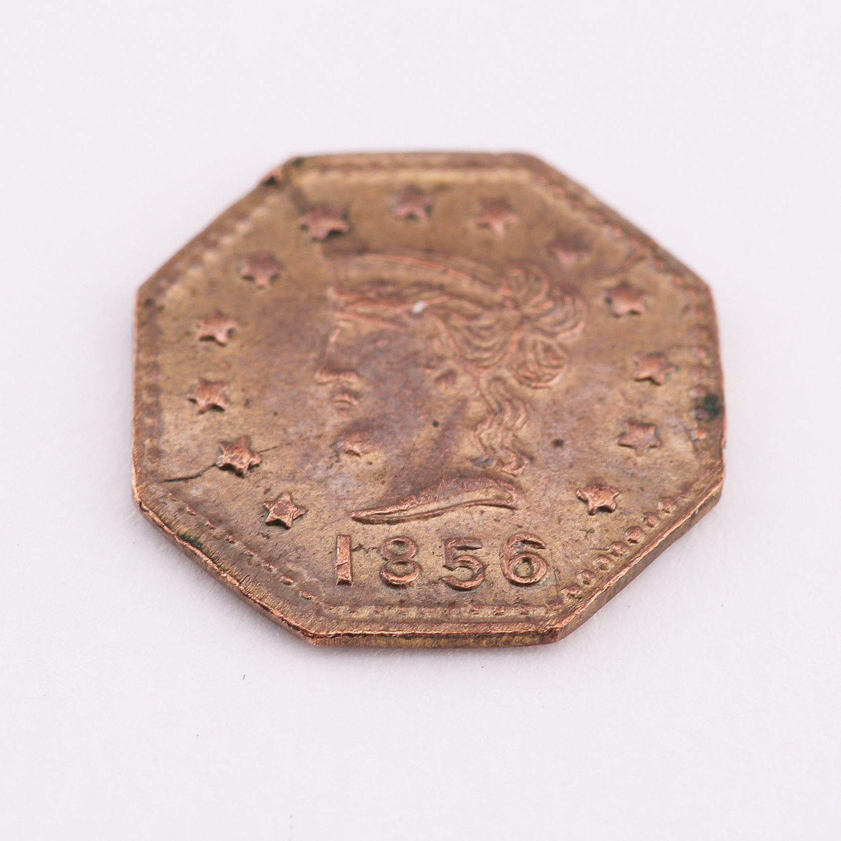 Reproduction 1856 California 1/4 Fractional Dollar