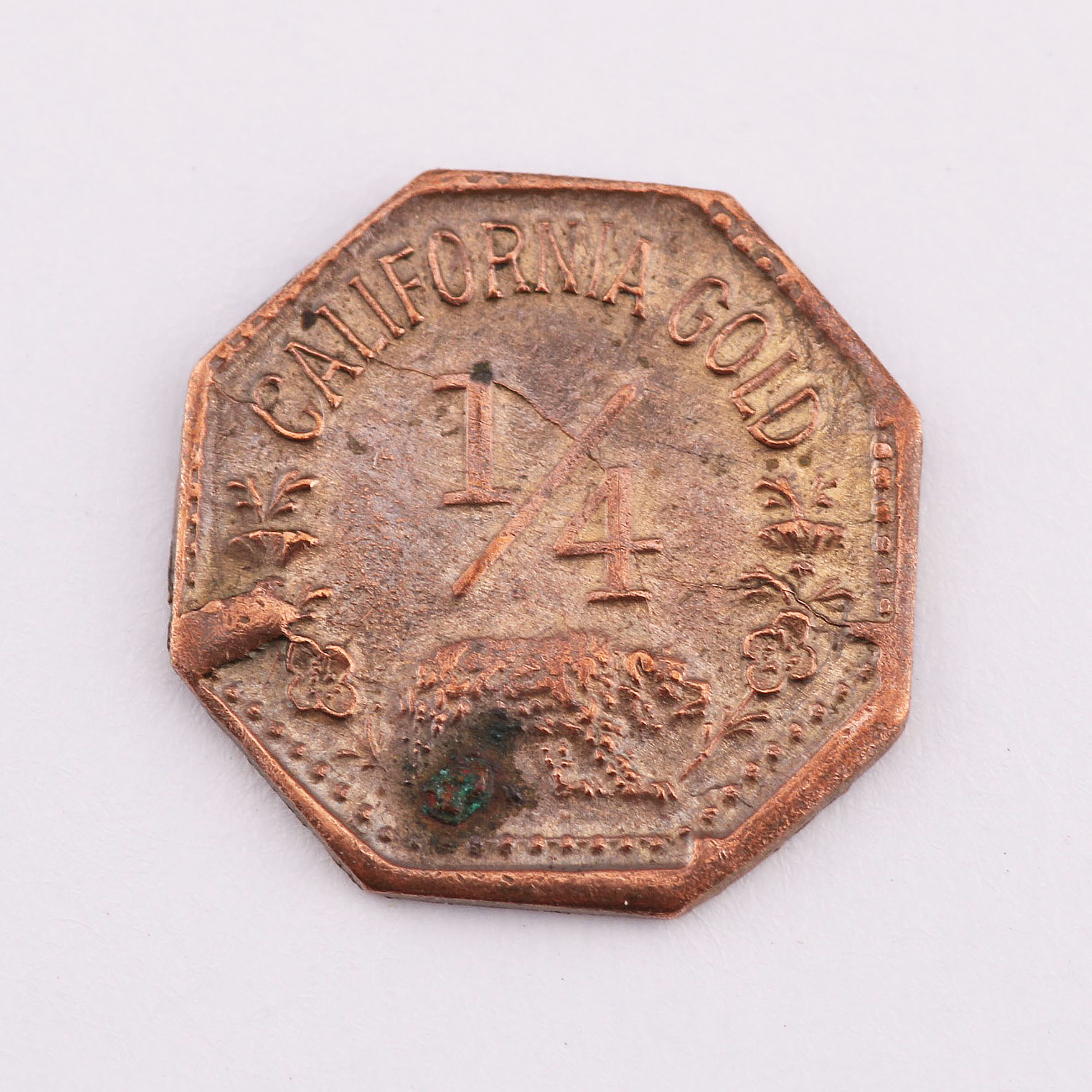 Reproduction 1856 California 1/4 Fractional Dollar