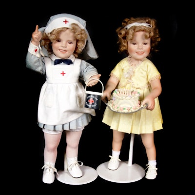 Danbury Mint Shirley Temple "Birthday Magic" and "Red Cross Doll" Danbury Mint Shirley Temple "Birthday Magic" and "Red Cross Doll"