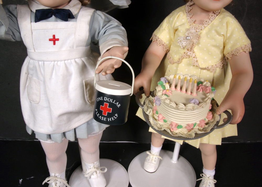 Danbury Mint Shirley Temple "Birthday Magic" and "Red Cross Doll"