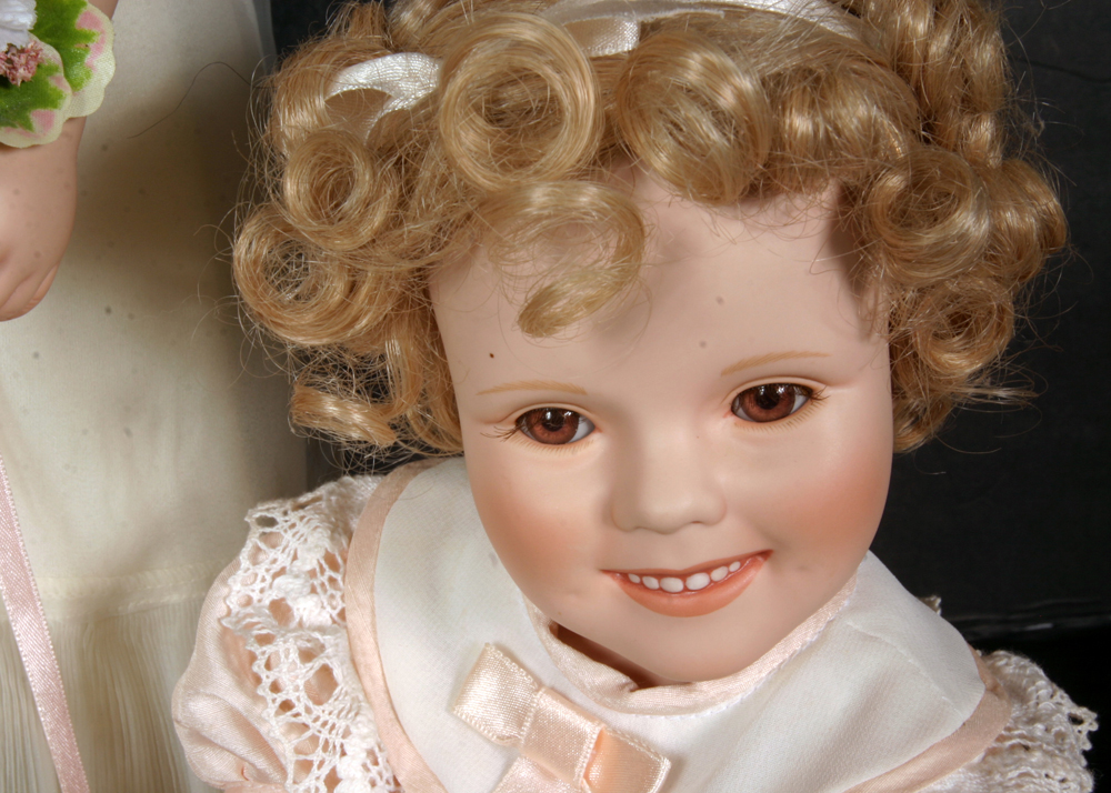 Danbury Mint Shirley Temple Dolls "Flower Girl", "Shirley Takes Five" and "Little Miss Shirley"