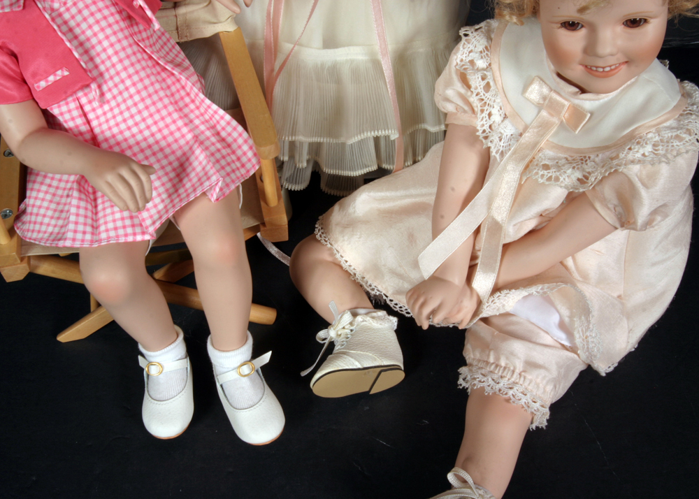 Danbury Mint Shirley Temple Dolls "Flower Girl", "Shirley Takes Five" and "Little Miss Shirley"
