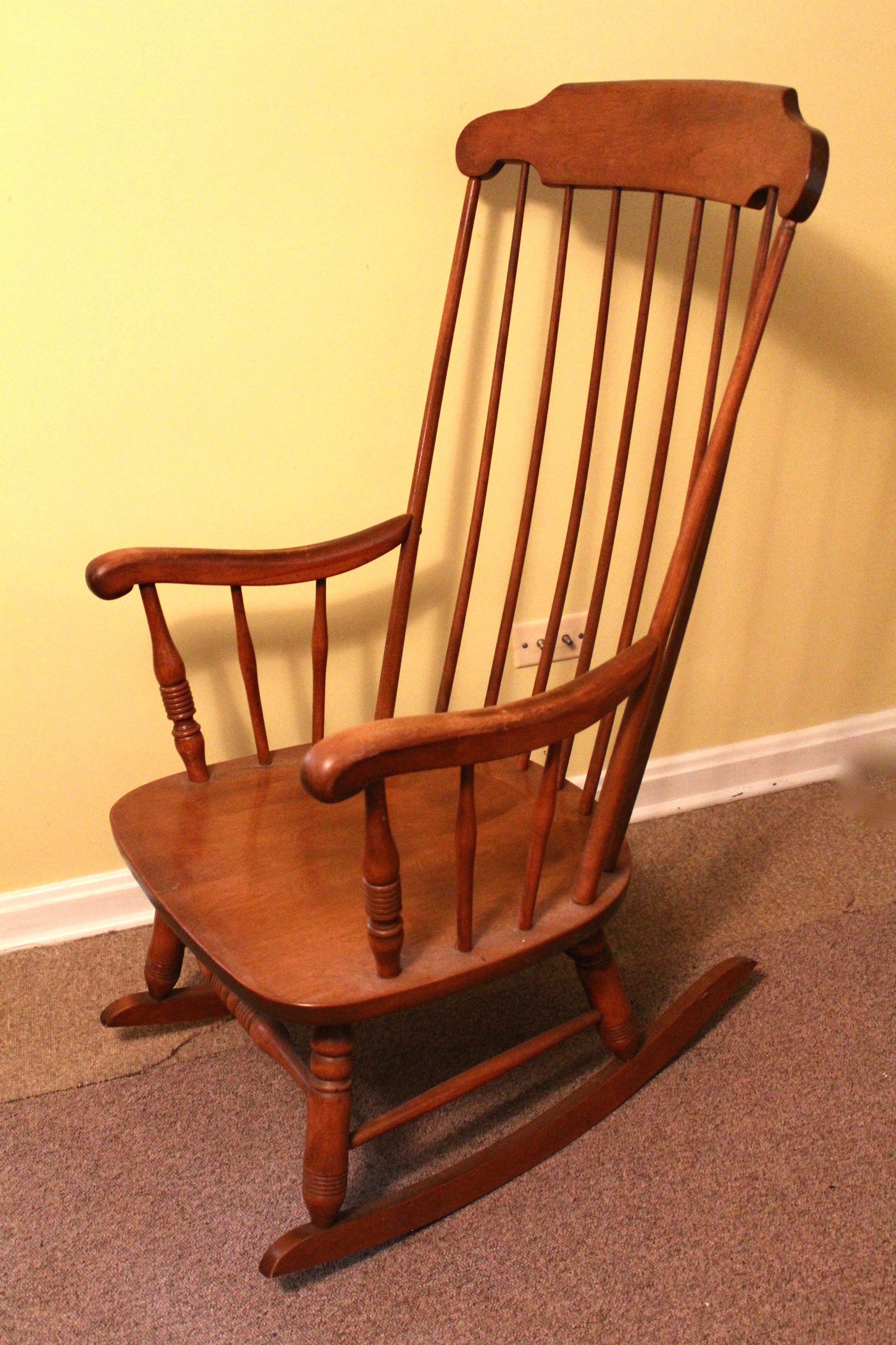 Mid 20th Century Maple Rocking Chair