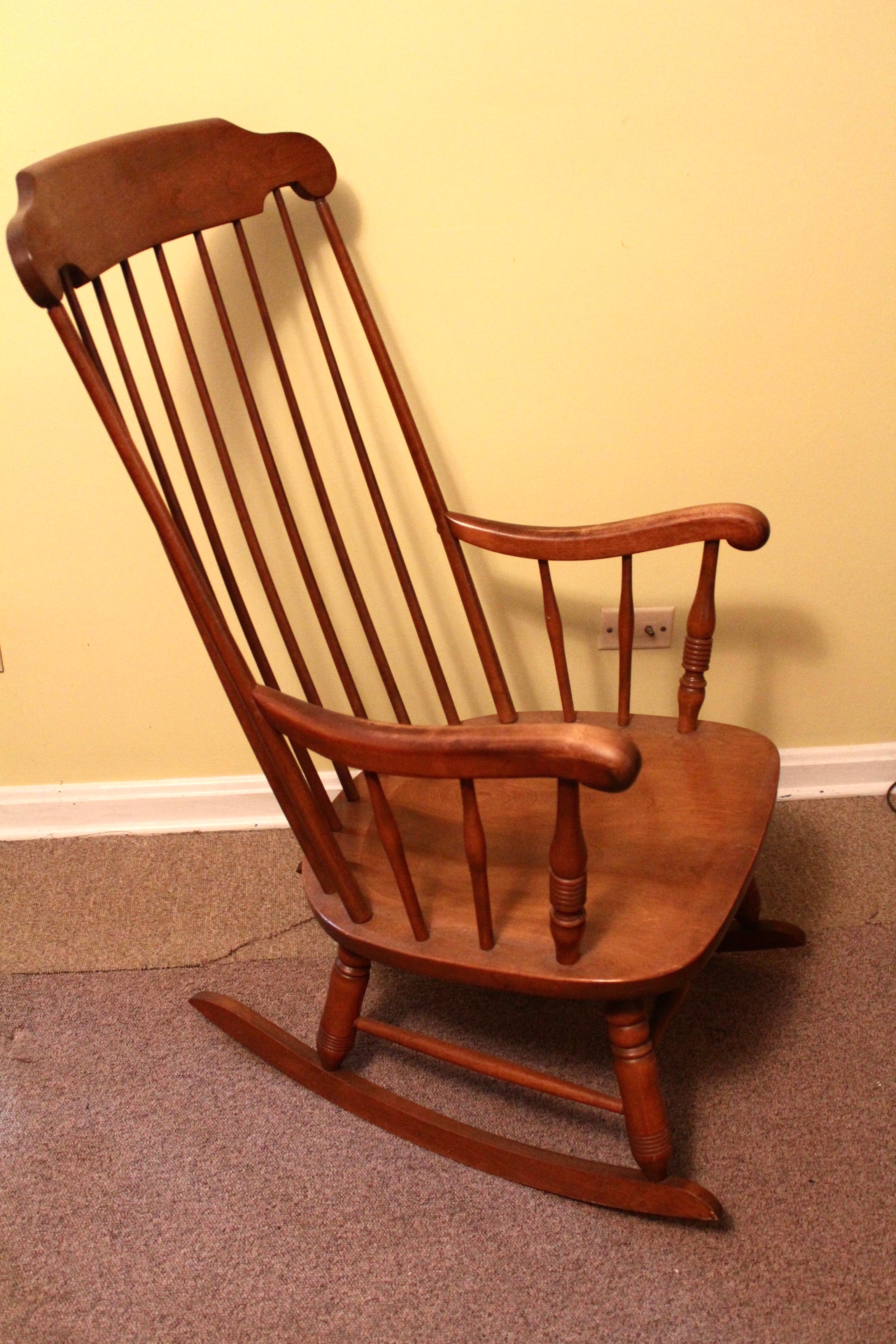 Mid 20th Century Maple Rocking Chair