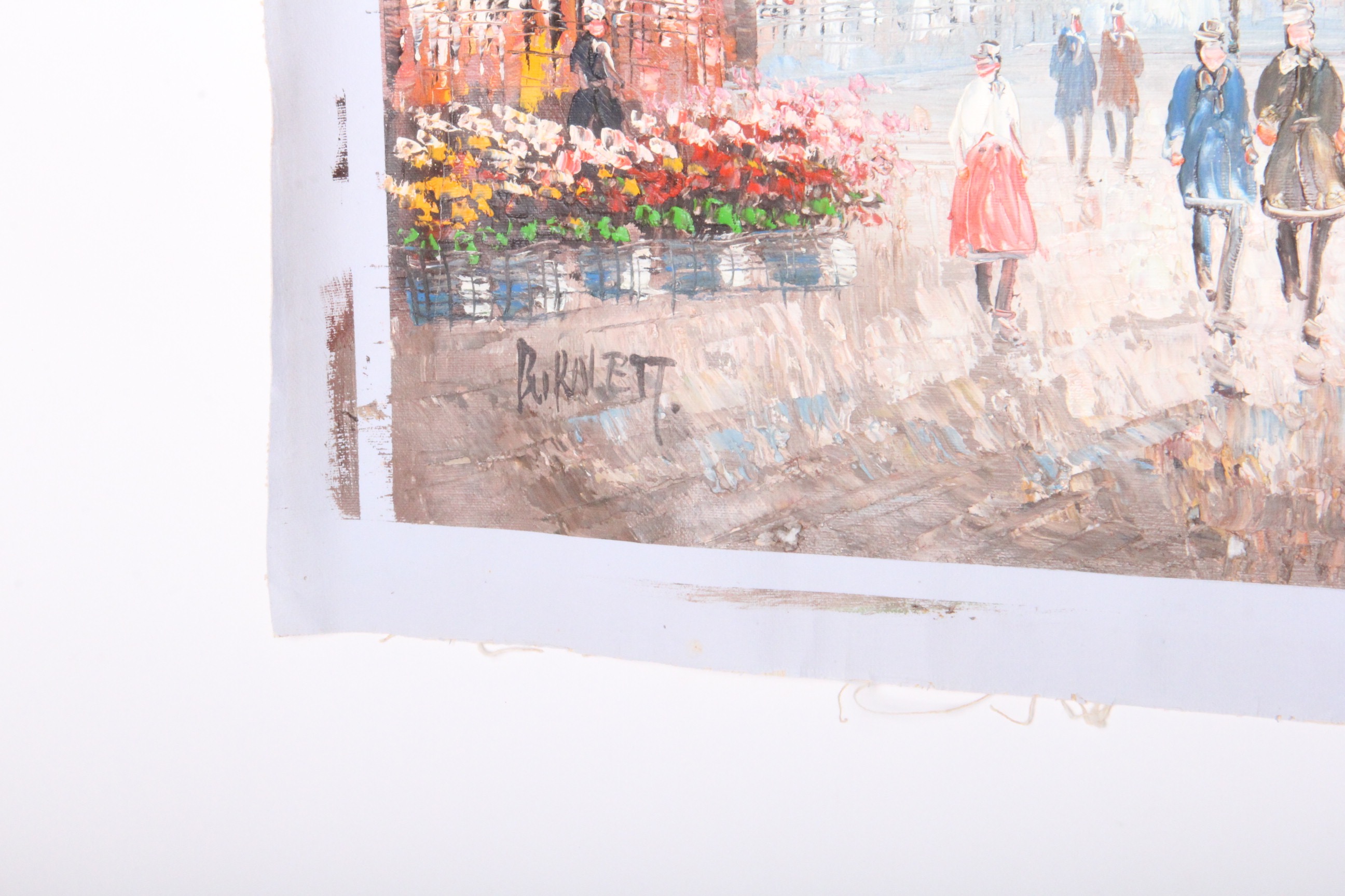 Caroline Burnett Signed Parisien Streetscene Painting