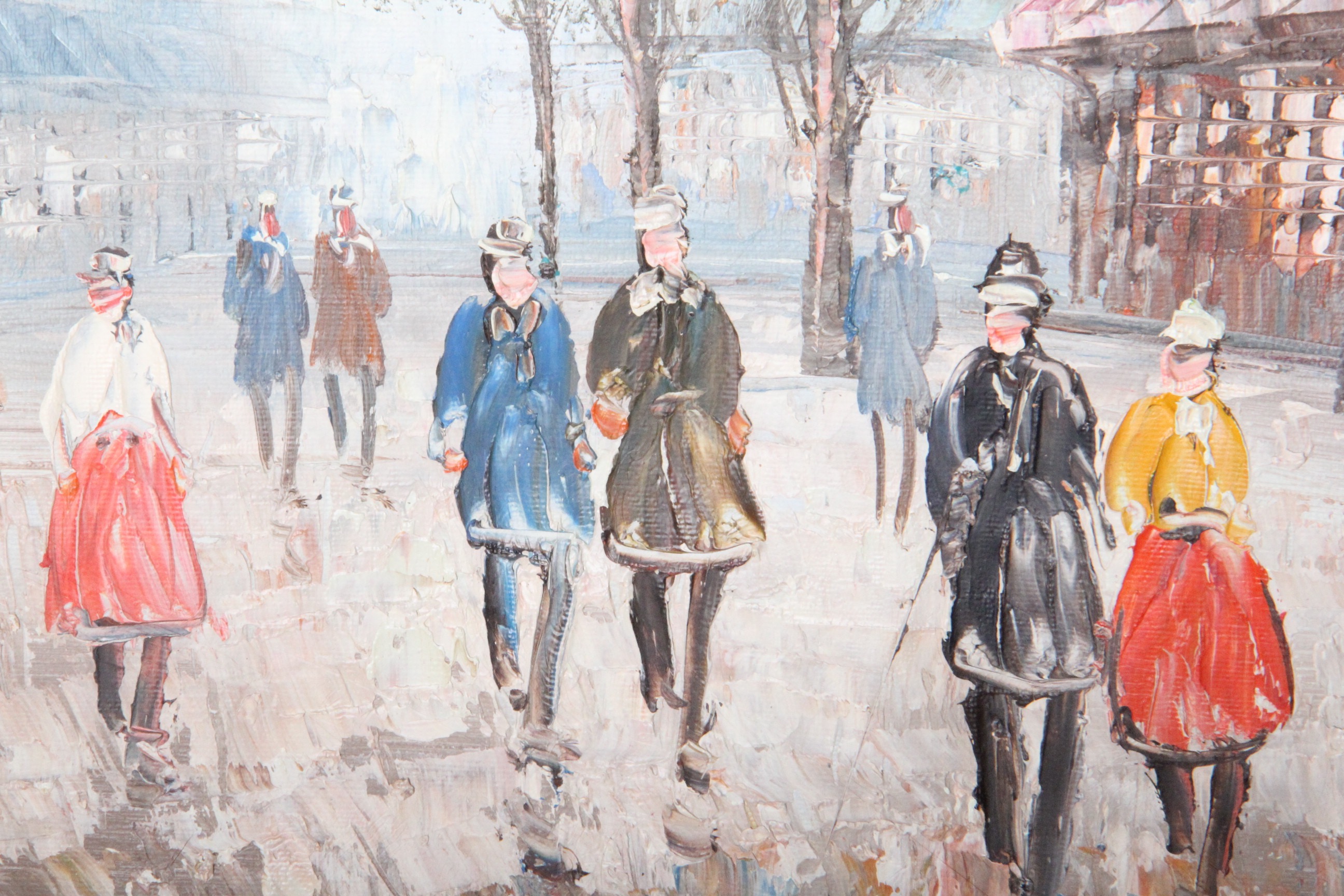 Caroline Burnett Signed Parisien Streetscene Painting