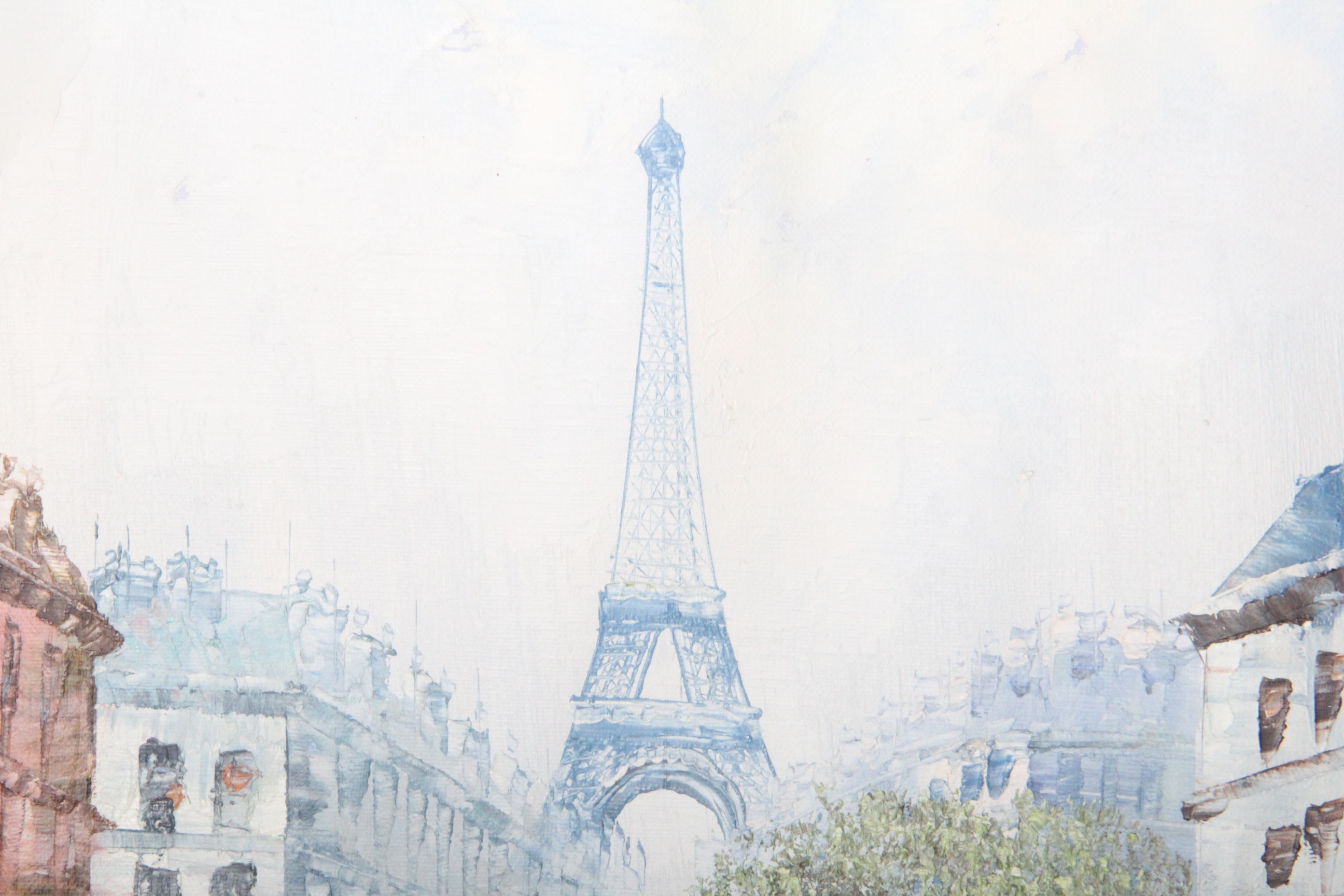 Caroline Burnett Signed Parisien Streetscene Painting