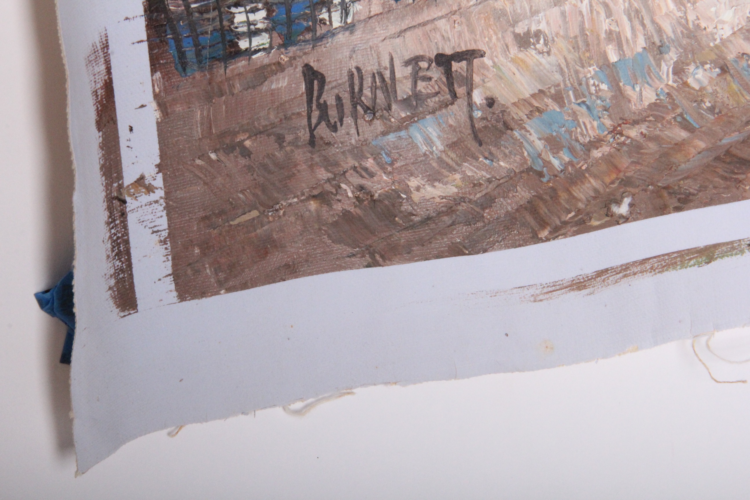 Caroline Burnett Signed Parisien Streetscene Painting