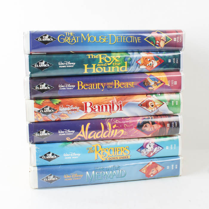 Collection of Vintage Disney Black Diamond VHS Tapes